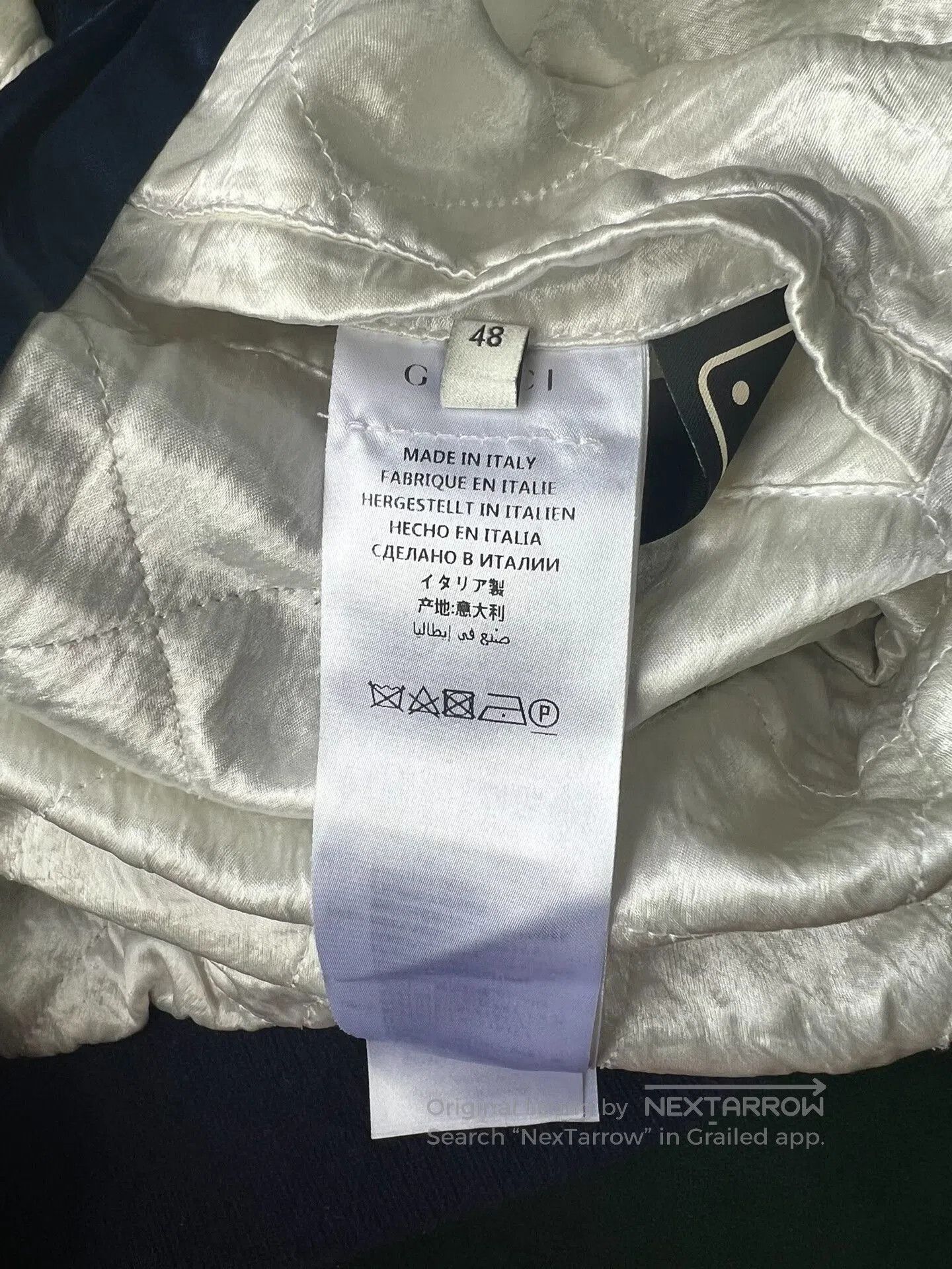Gucci gucci blue silk baseball jacket for men. Size US M / EU 48-50 / 2 - 5 Thumbnail