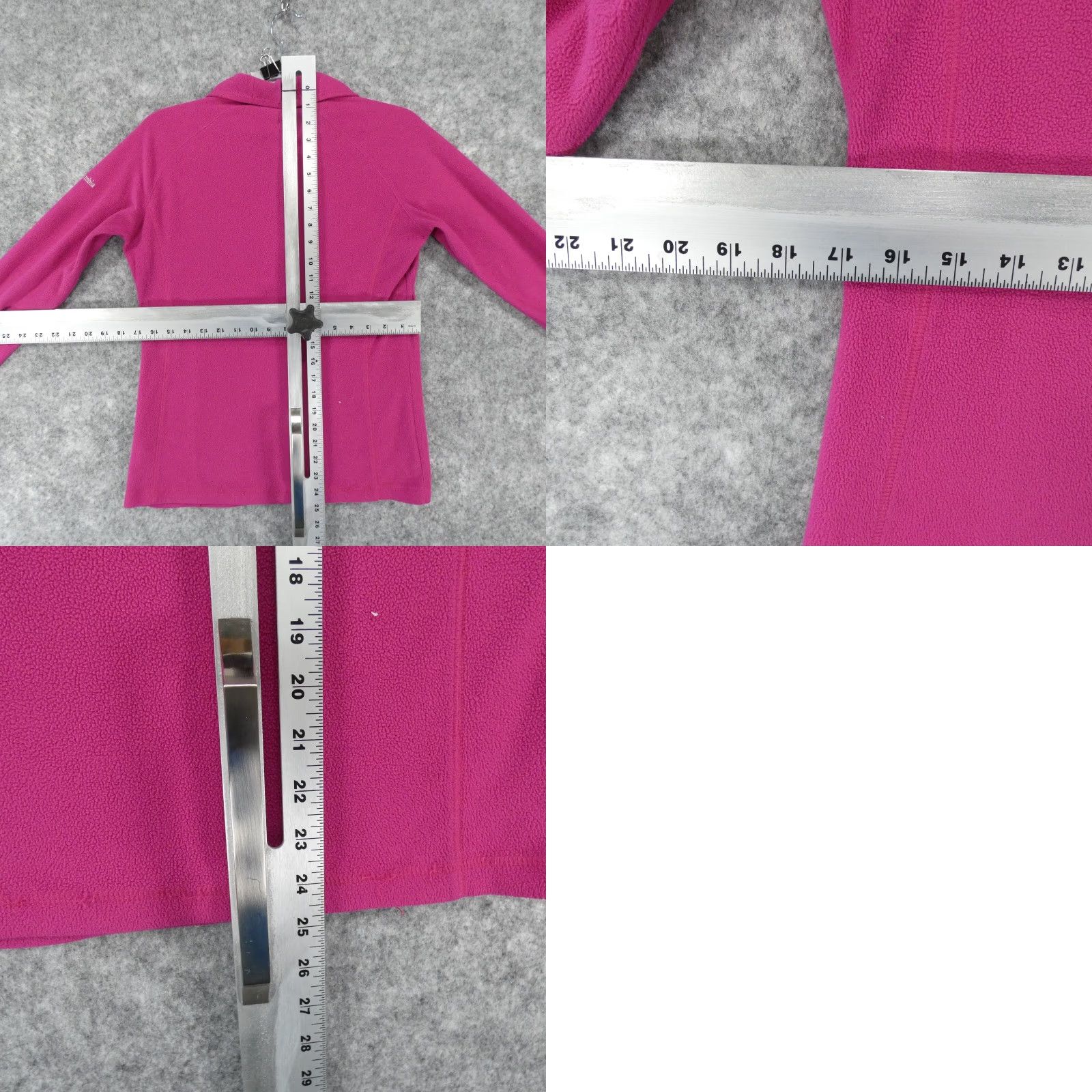Pinko Columbia Fleece Womens Small Pullover 1/4 Zip Pink Sweatshirt Sweater Size S / US 4 / IT 40 - 9 Thumbnail