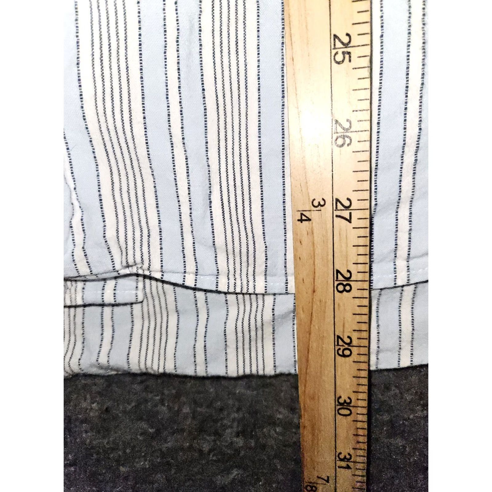 Levi's VINTAGE Levi's Diamond Label Button Up Shirt Men Large Striped 90's Blue Cotton Short Sleeve Button-Up Mens Size US L / EU 52-54 / 3 - 4 Thumbnail