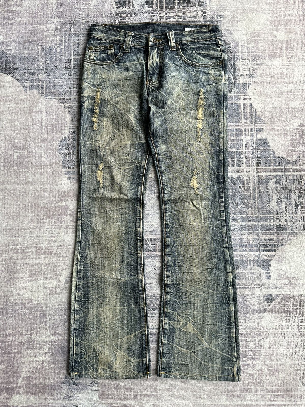 semanticdesign Y2K Vintage Semantic design Punk Flared Denim / ifsixwasnine Size US 29 - 1 Thumbnail