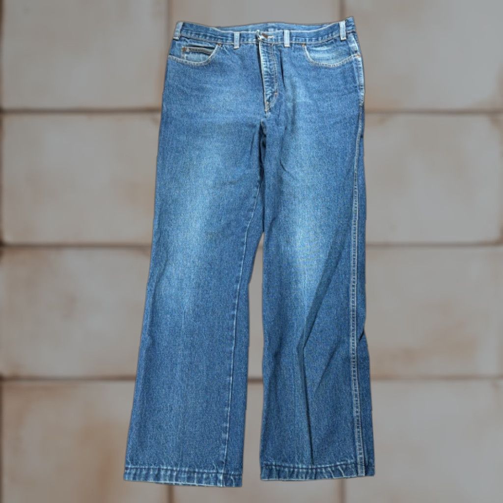 Calvin Klein VINTAGE Calvin Klein Jeans Mens 36x32 Blue Dark Wash Denim Scovill Zip 80s Size US 36 / EU 52 - 1 Thumbnail