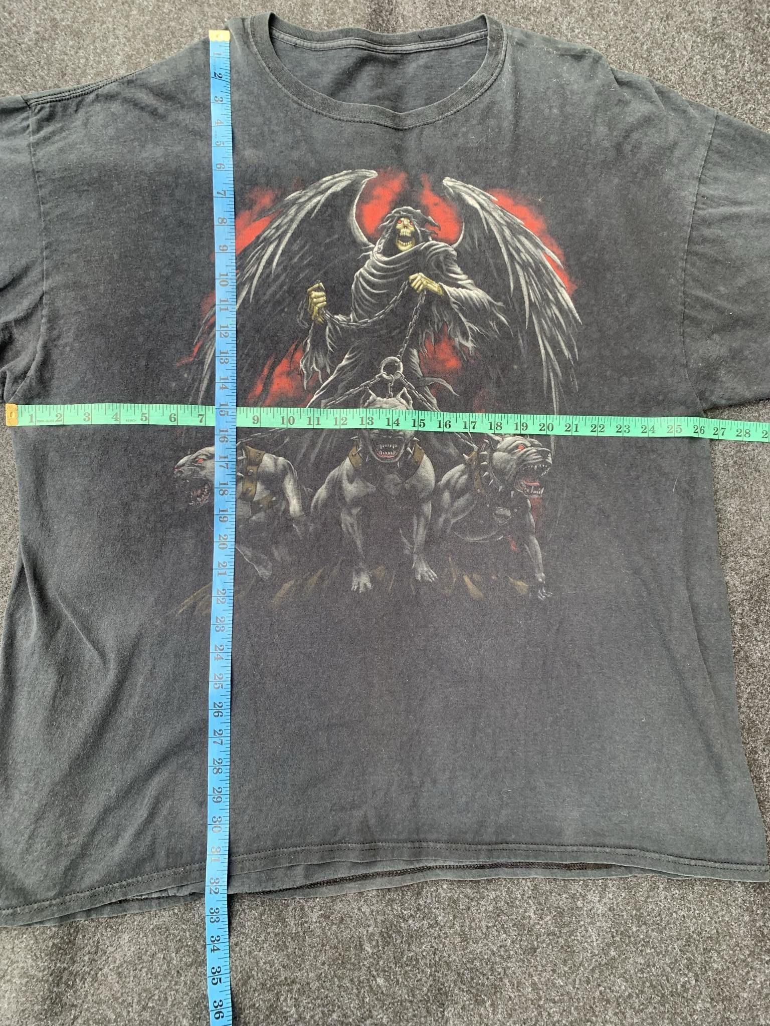 Affliction Grim rapper pitbull dogs faded black tshirt. Size US XXL / EU 58 / 5 - 4 Thumbnail
