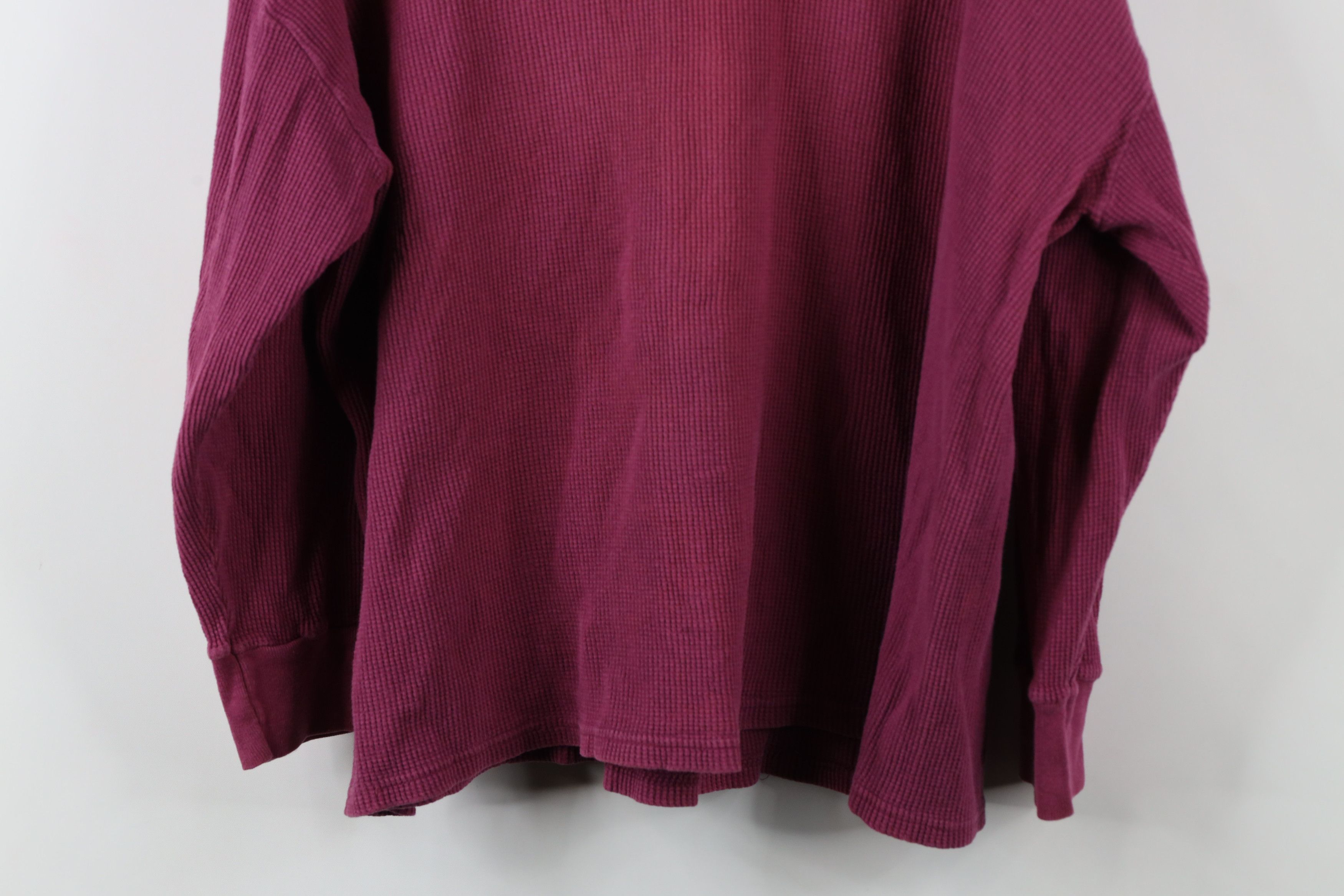 Vintage Vintage 90s Streetwear Waffle Knit Turtleneck T-Shirt USA Size ONE SIZE - 10 Thumbnail
