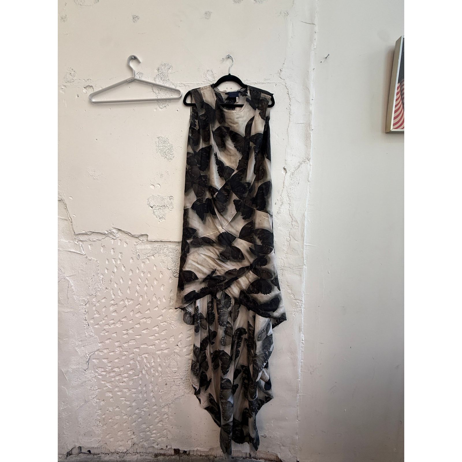 Lanvin Lanvin Alber Elbaz FW13 Silk Butterfly Print Fishtail Dress Size S / US 4 / IT 40 - 2 Thumbnail