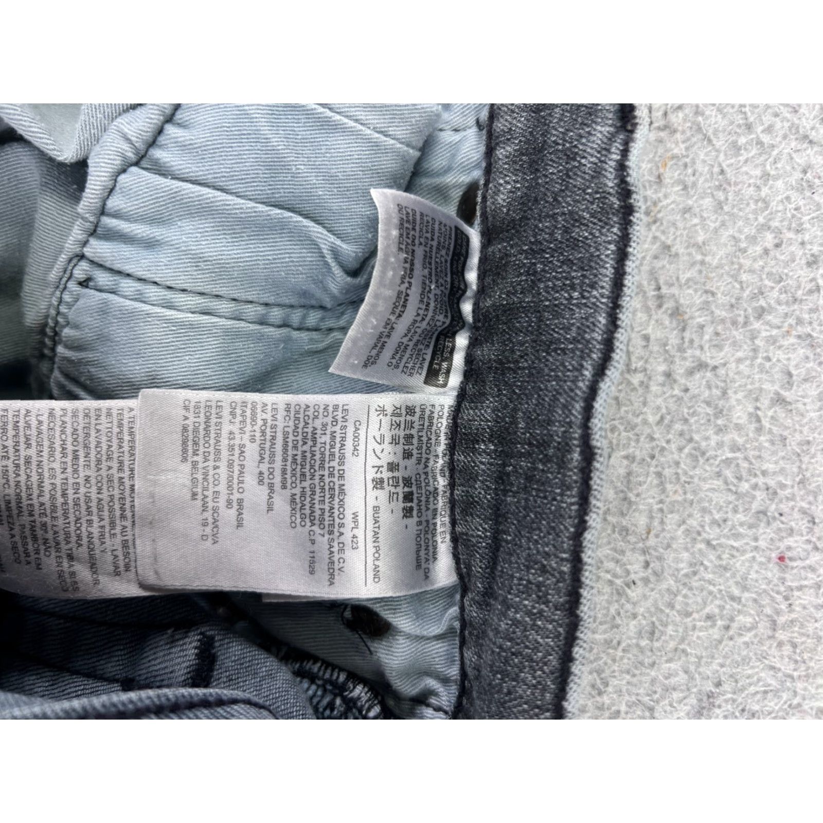 Levi's Levi's Denim Jeans 512 Distressed Black 29/Regular Mens Levi's 512 5-Pocket Stretch Cotton Pants Jeans Size US 29 - 7 Thumbnail