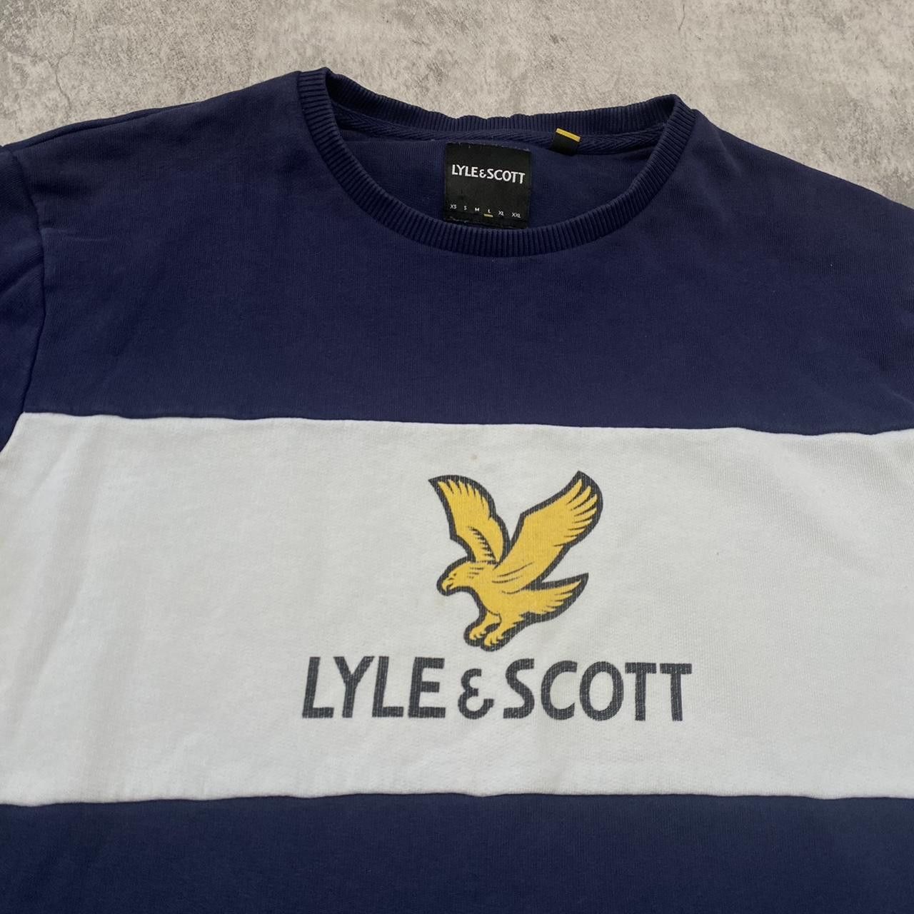 Lyle & Scott Navy and white Lyle & Scott sweatshir Size US L / EU 52-54 / 3 - 3 Thumbnail