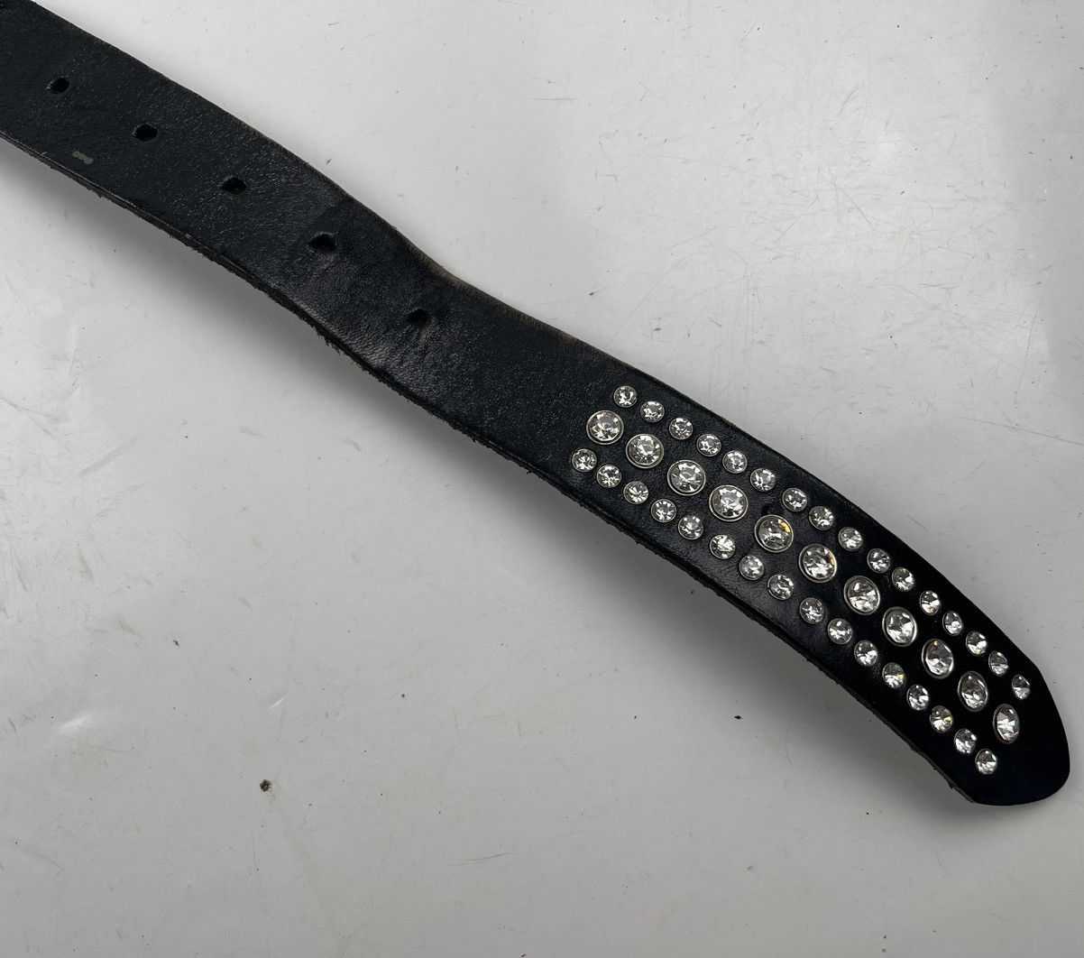Other punk style studded leather belt tc32 Size 34 - 3 Thumbnail