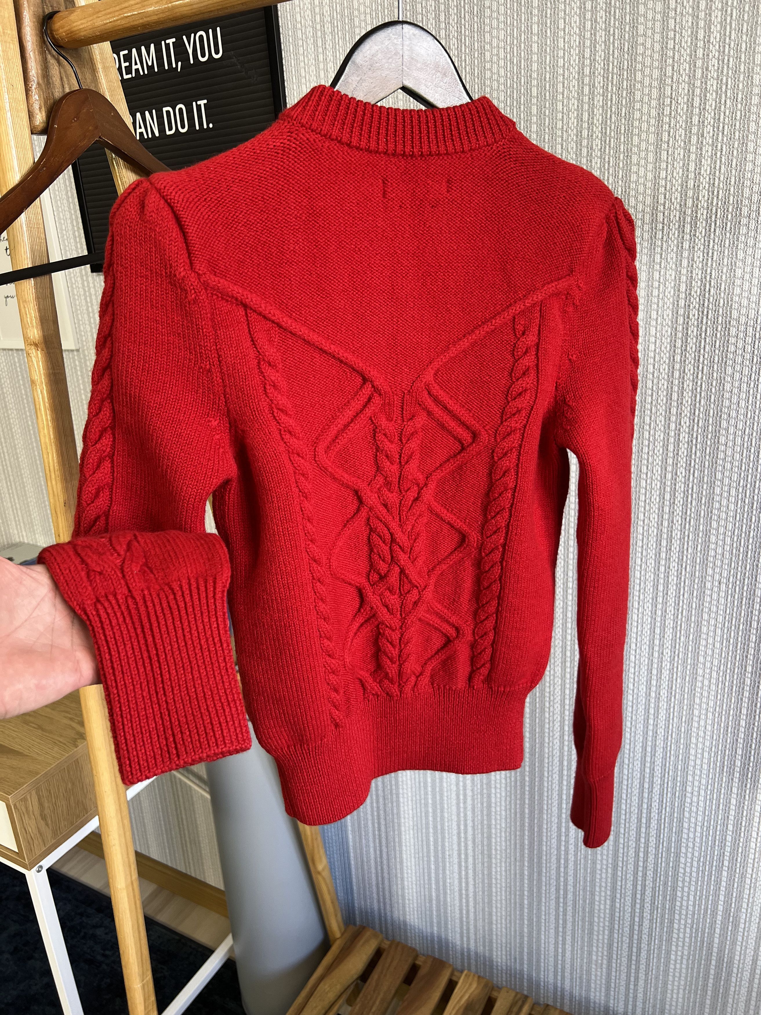 Isabel Marant ISABEL MARANT Dustin Buttoned Cabled-Wool Sweater Size XS / US 0-2 / IT 36-38 - 4 Thumbnail