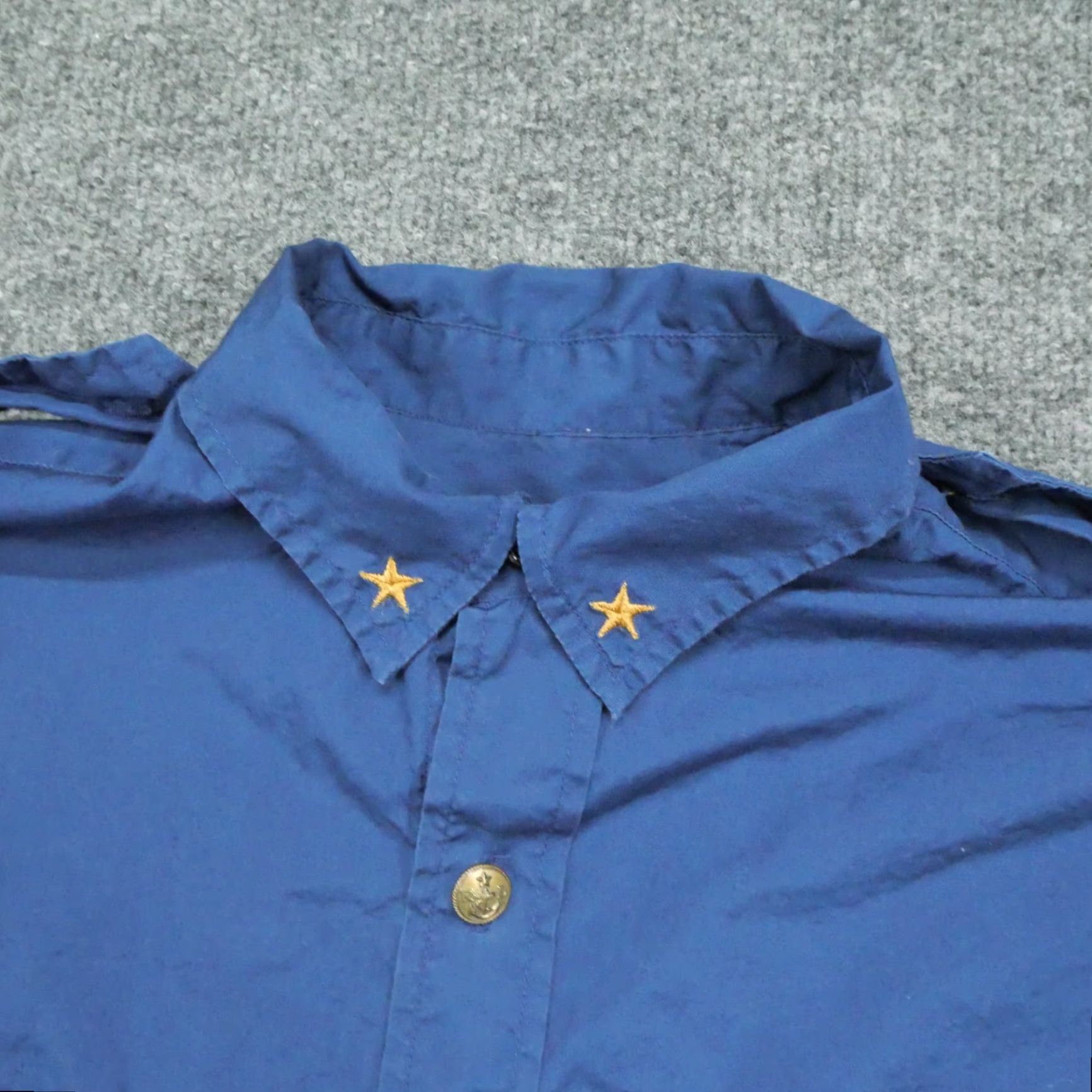 Ralph Lauren VINTAGE Ralph Lauren Country Shirt Mens Large Blue Navy Army Military Uniform Size US L / EU 52-54 / 3 - 4 Thumbnail