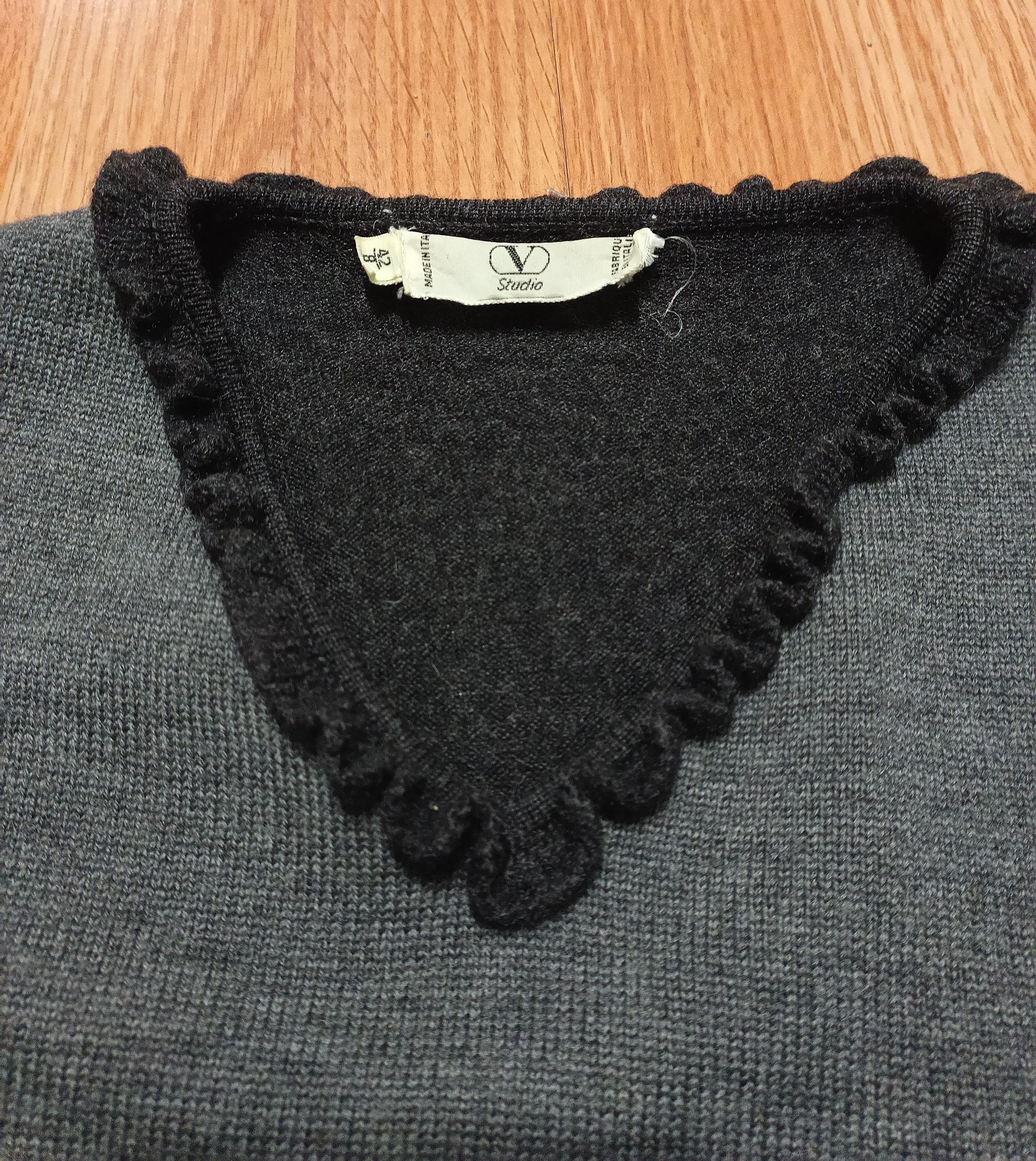 Valentino × Vintage Valentino Studio Vintage Wool Designer Pullover Sweater IT42 Size M / US 6-8 / IT 42-44 - 6 Thumbnail