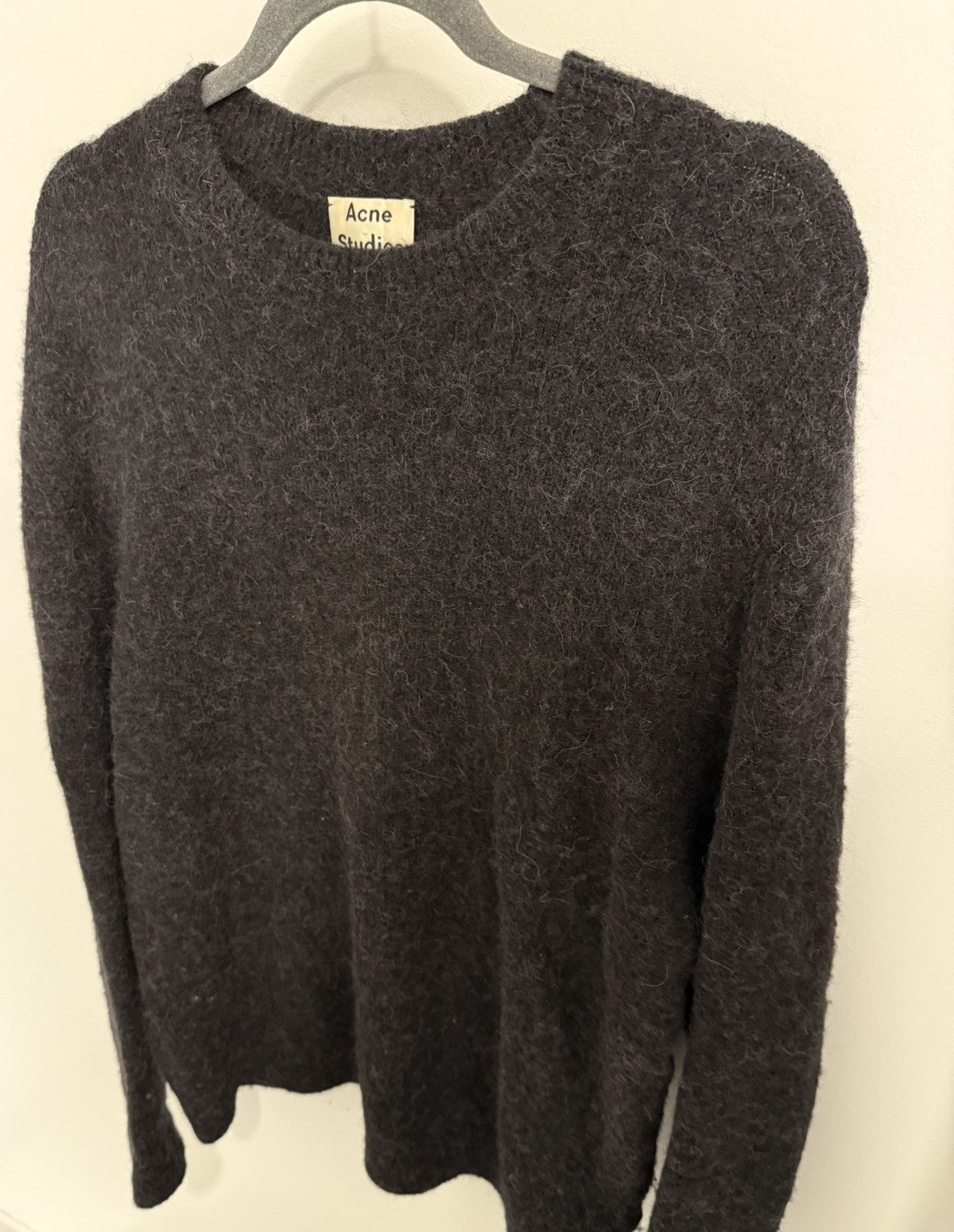 Acne Studios Acne Studios Charcoal Fuzzy Wool Sweater M Size US M / EU 48-50 / 2 - 5 Thumbnail