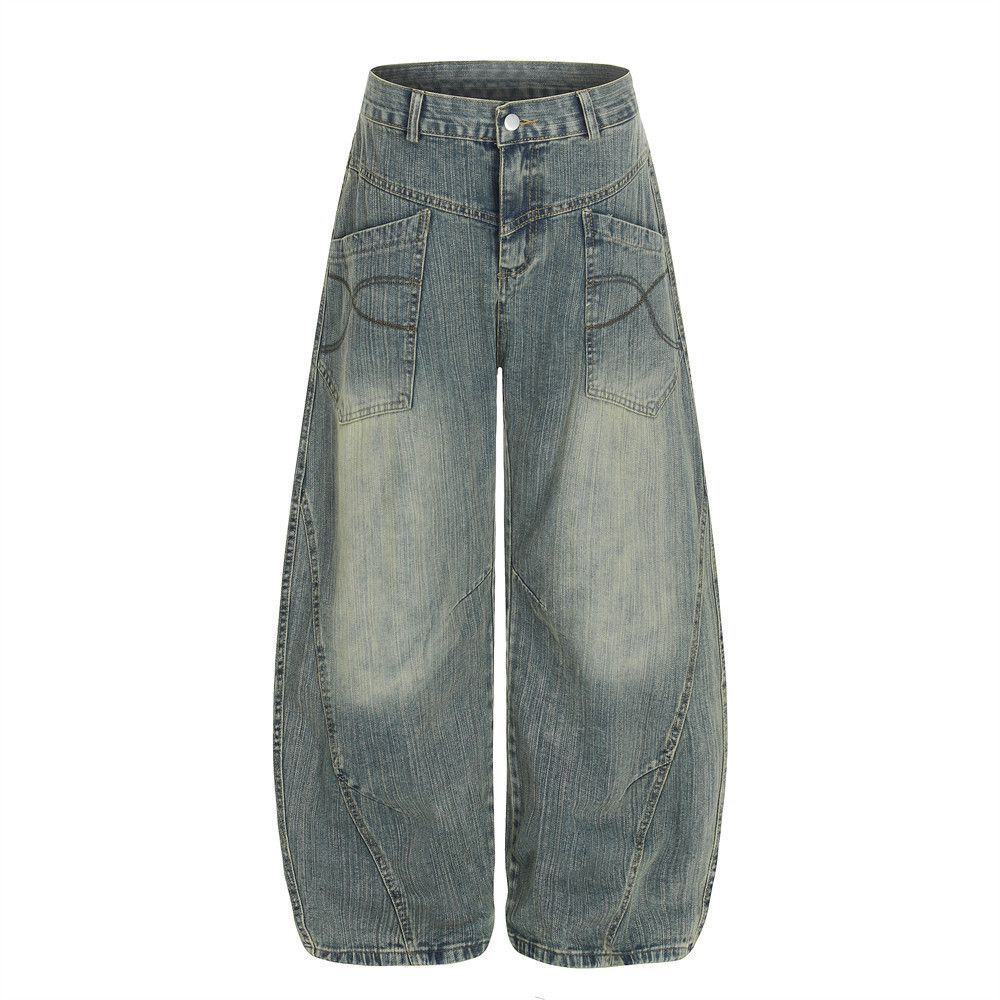 Vintage Men's loose-fitting American retro curved jeans Size US 32 / EU 48 - 1 Thumbnail