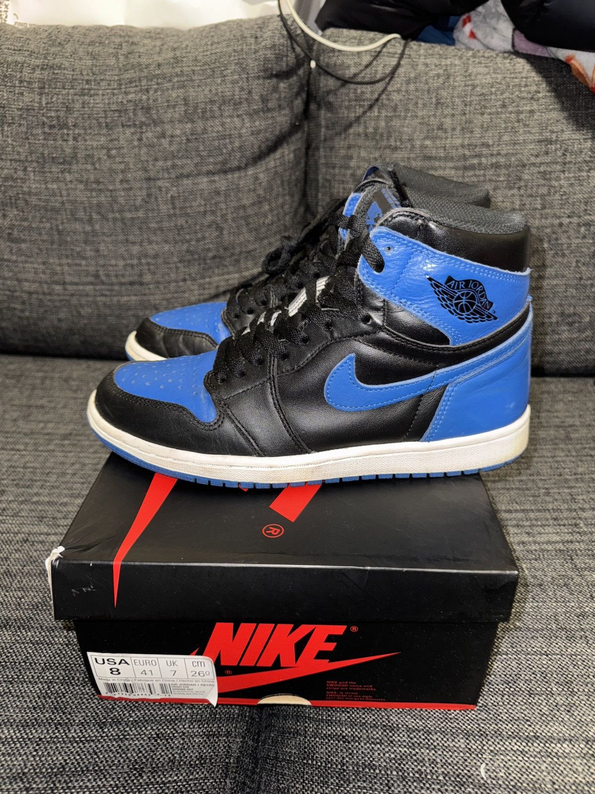 Jordan Brand Air Jordan 1 High Royal Blue Size US 8 / EU 41 - 9 Thumbnail