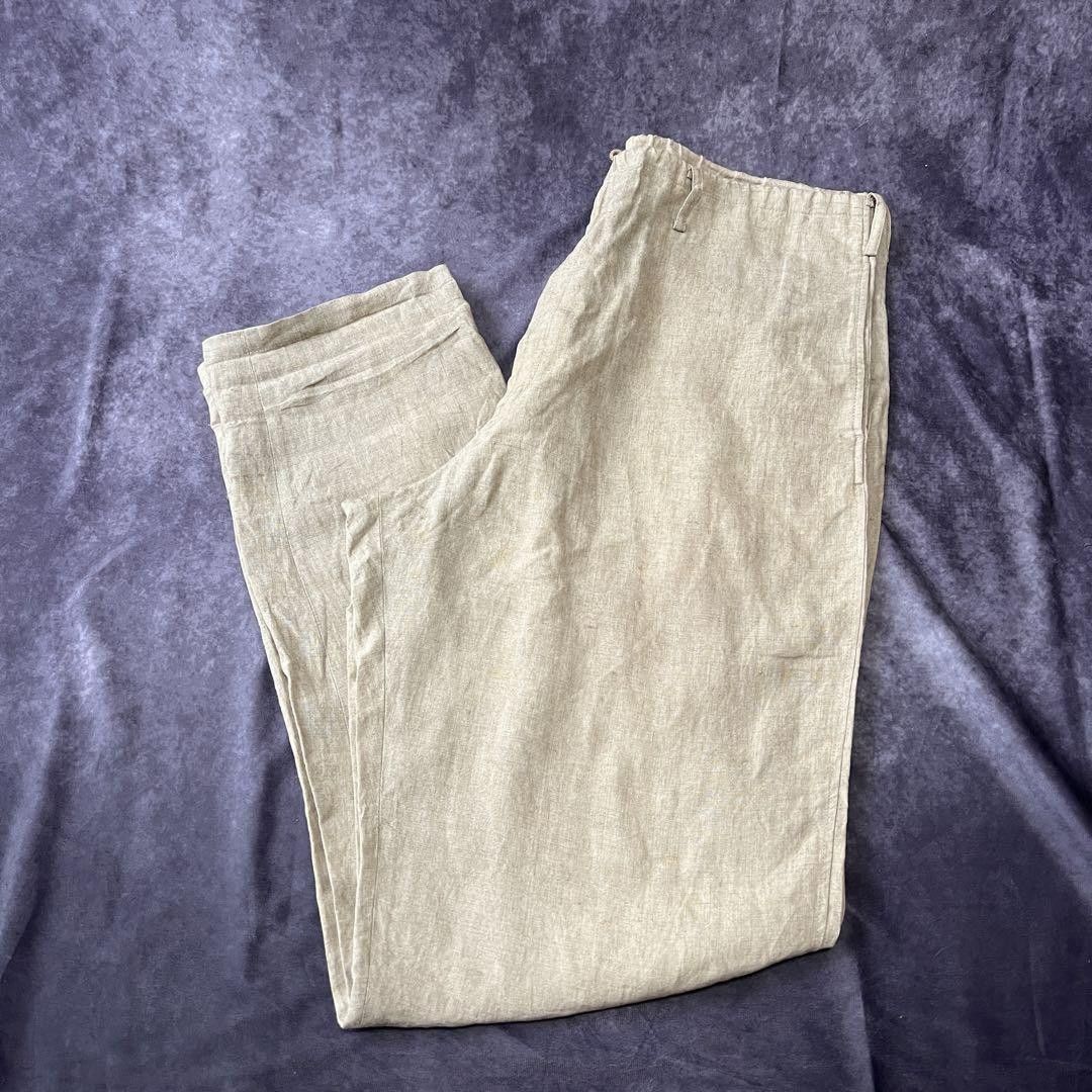 Yohji Yamamoto Yohji Yamamoto Linen Wide Pant Size US 39 - 6 Thumbnail