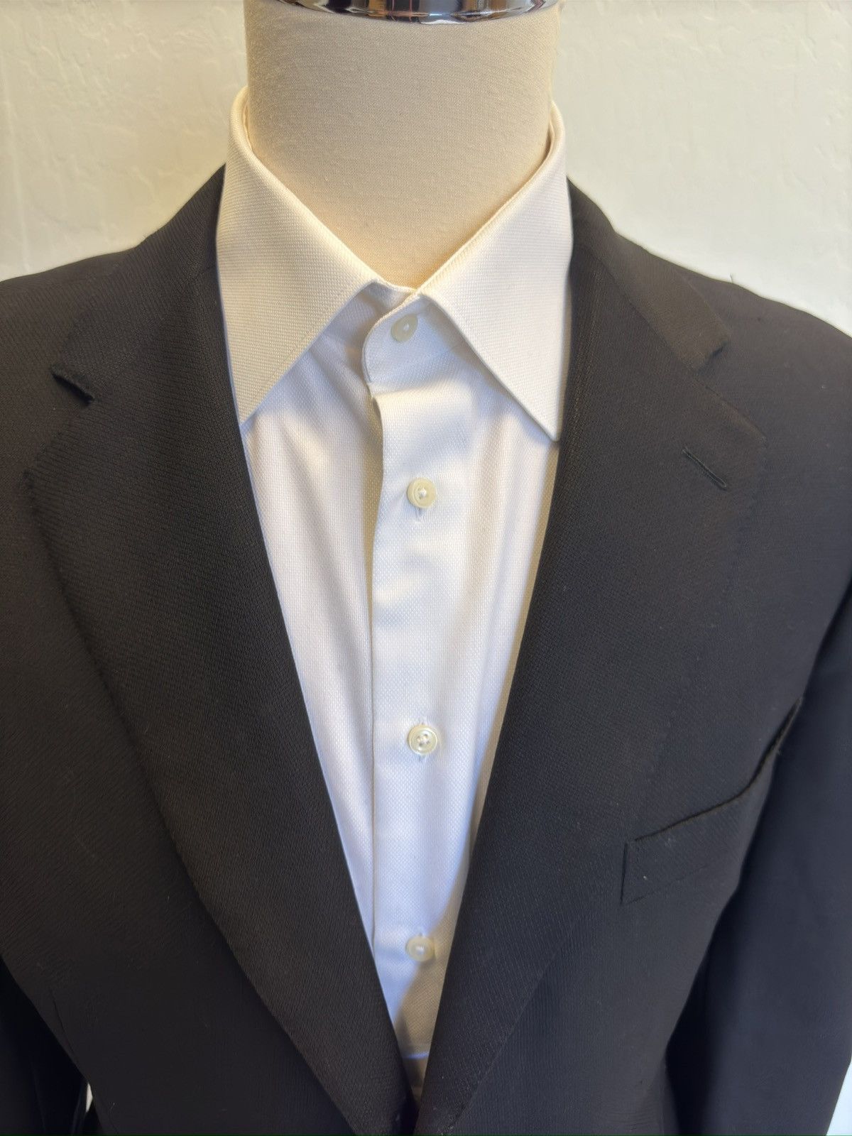 Ermenegildo Zegna Ermenegildo Zegna High Performance Textured Wool Jacket Size 46R - 2 Thumbnail