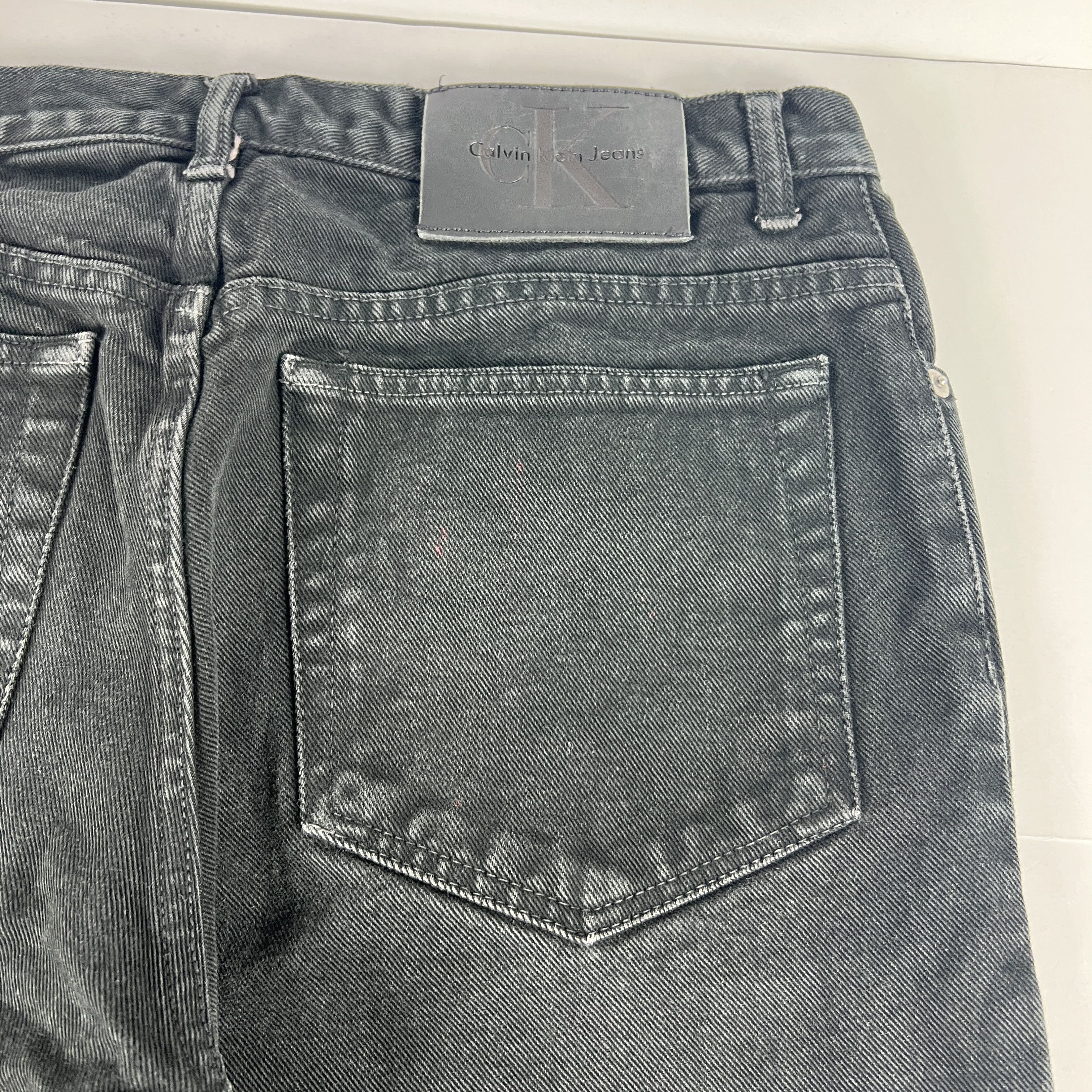 Calvin Klein × Vintage VTG CK Calvin Klein Jeans Straight Black Faded Cotton Denim Size US 32 / EU 48 - 11 Thumbnail