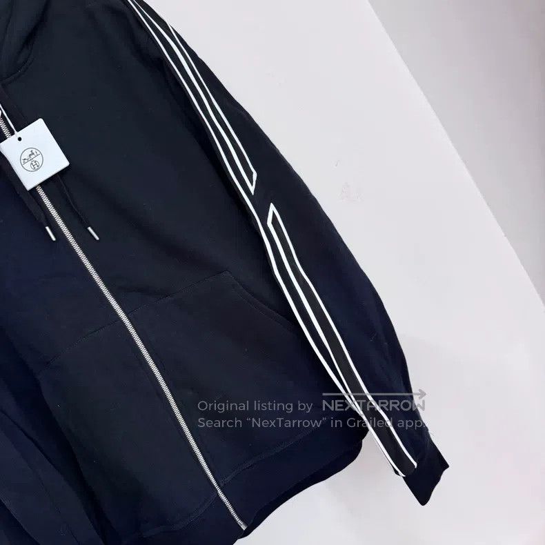 Hermes Hermes Dark blue zip-up sweatshirt Size M / US 6-8 / IT 42-44 - 3 Thumbnail