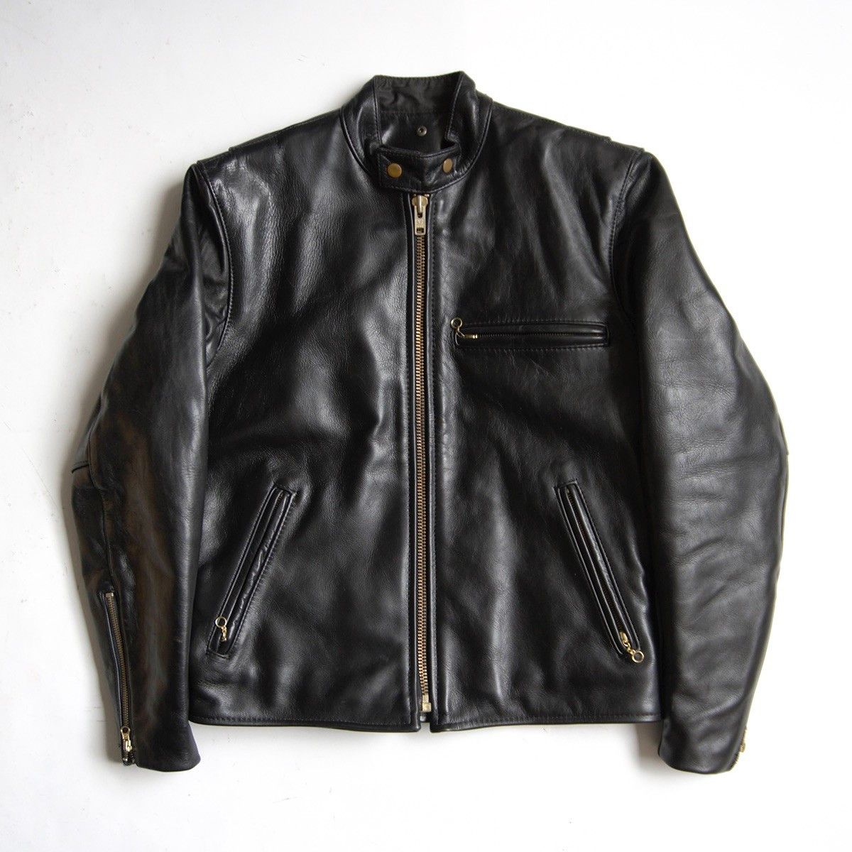 Vintage VANSON Model D Single Rider Leather Jacket USA Size XXS Size US XXS / EU 40 - 1 Thumbnail