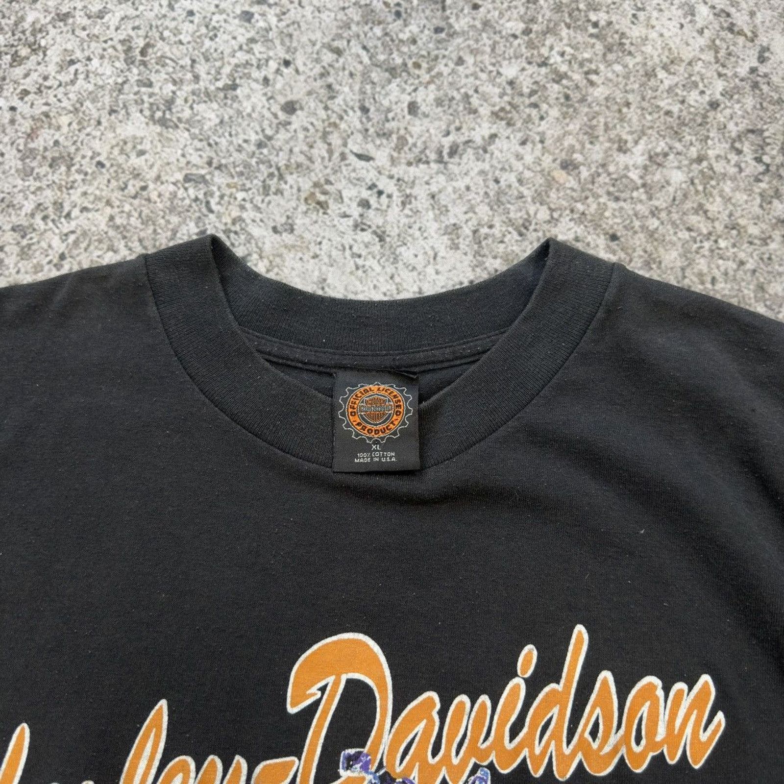 Harley Davidson 90s Harley Davidson Faded Motorcycles Tee ERD Grunge Biker Size US XL / EU 56 / 4 - 3 Thumbnail