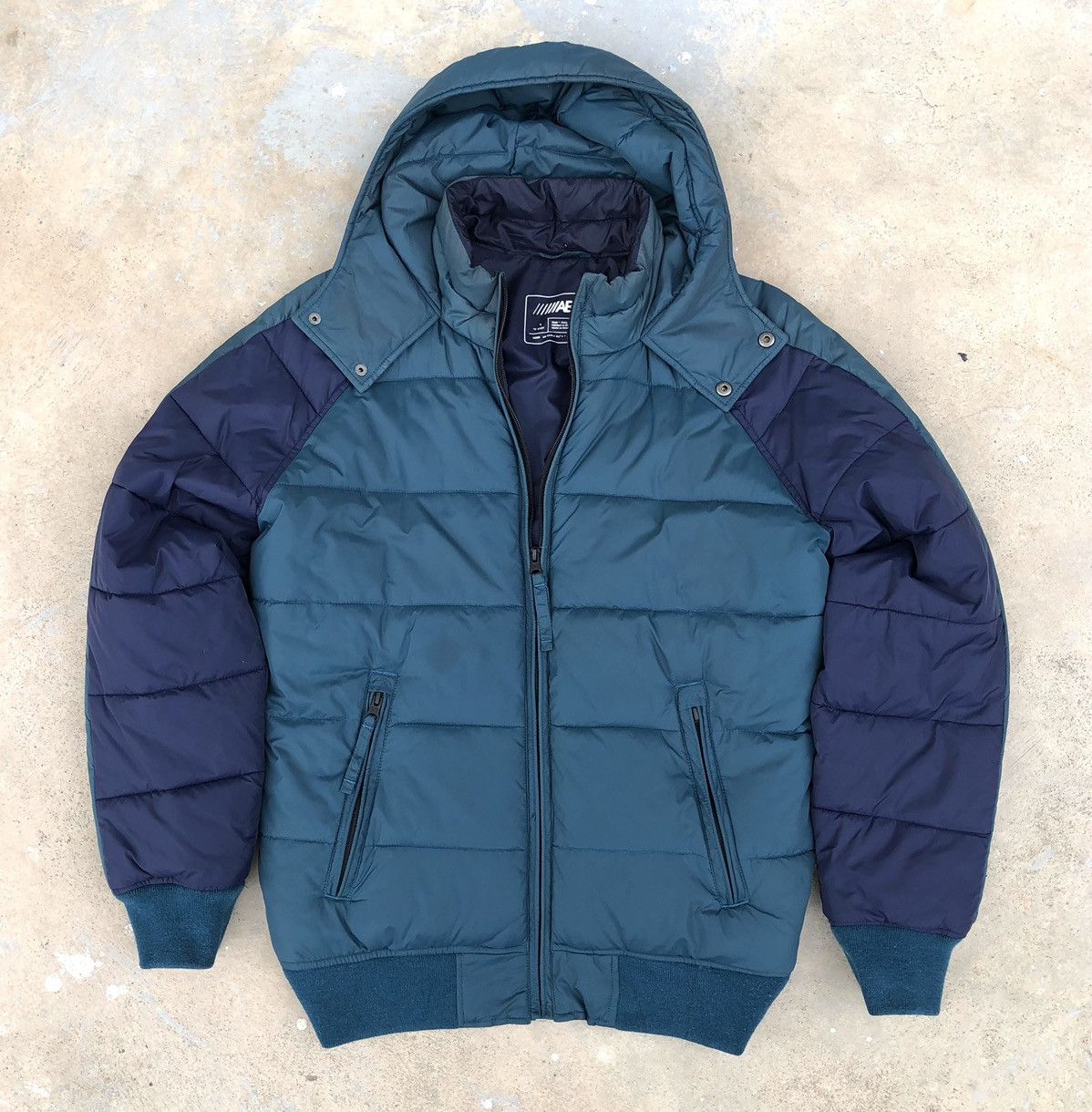 American Eagle Outfitters American Eagle AE Men's Puffer Bomber Nylon Hoodie Jacket Size US M / EU 48-50 / 2 - 2 Thumbnail