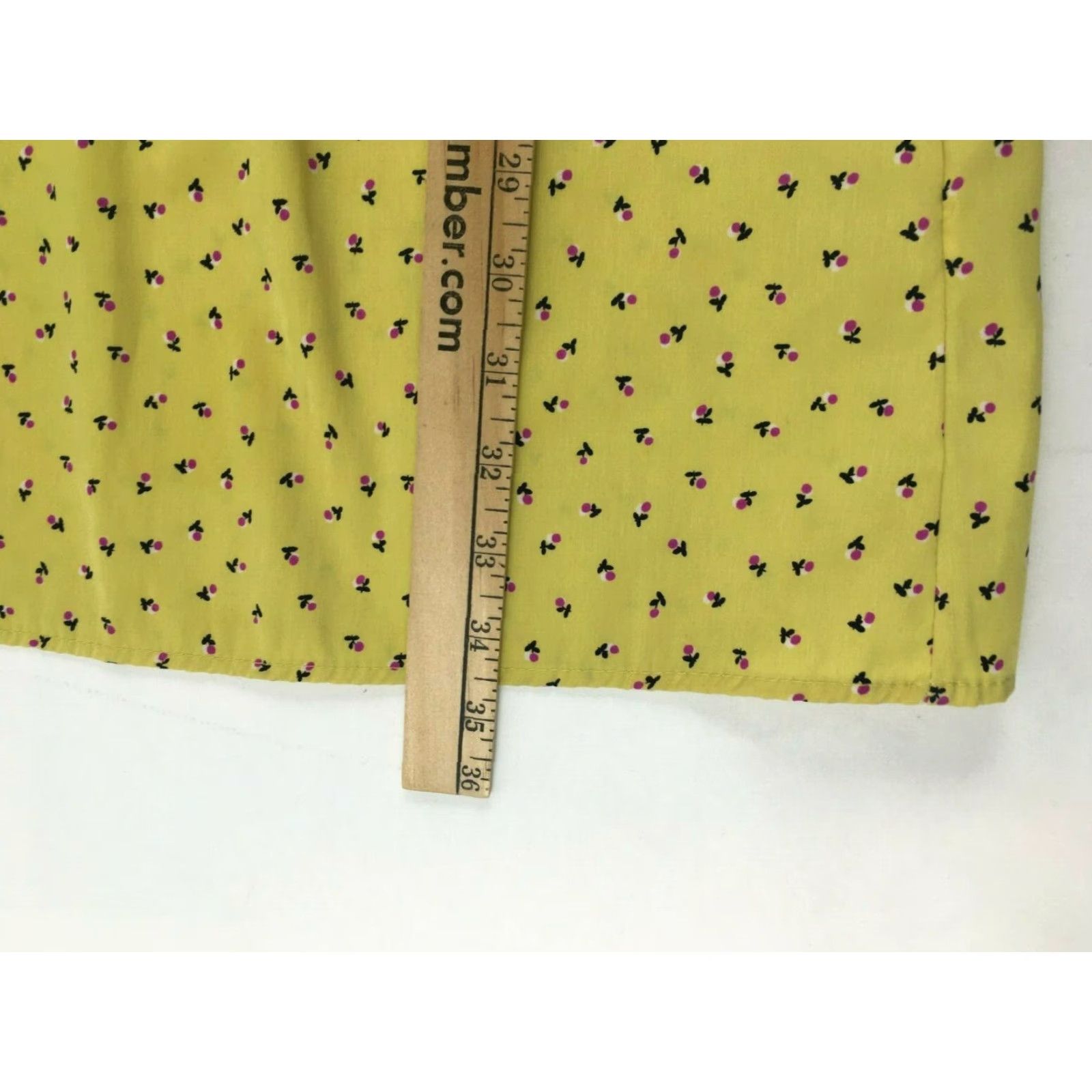 Vintage Buttons Dress Women Small Orange Yellow Ruffle Front Knee Length Elastic Waist Dress Size S / US 4 / IT 40 - 6 Thumbnail