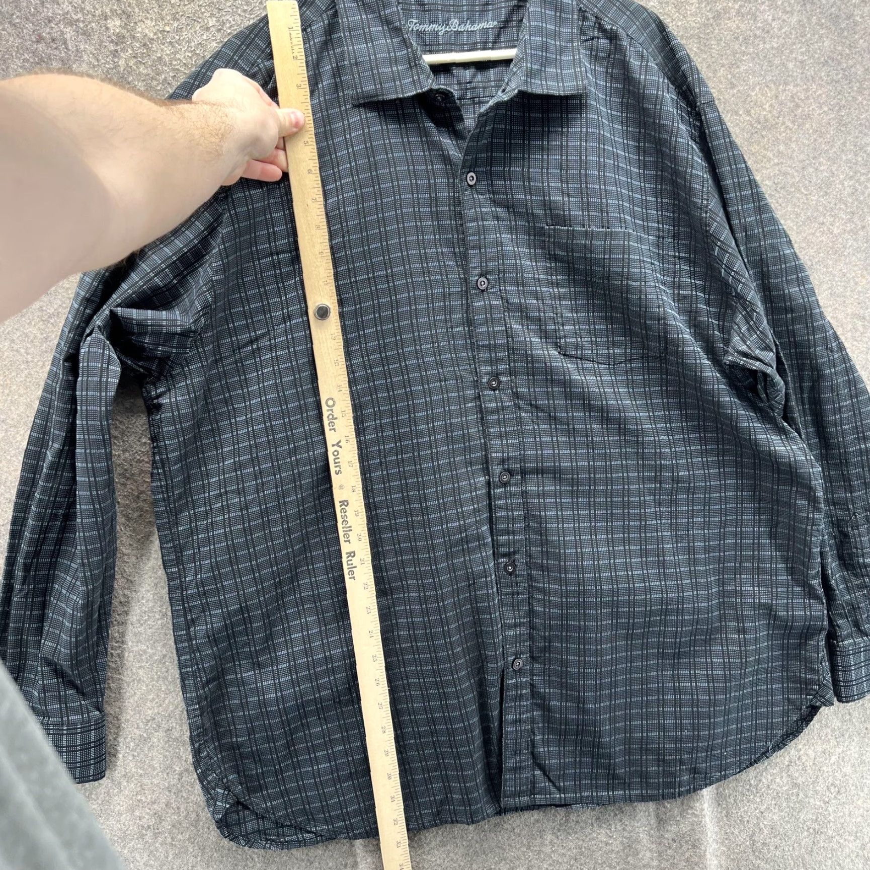 Tommy Bahama Tommy Bahama Shirt Mens 2XL Gray Check Long Sleeve Cotton Silk Button Up Shirt Size US XXL / EU 58 / 5 - 4 Thumbnail