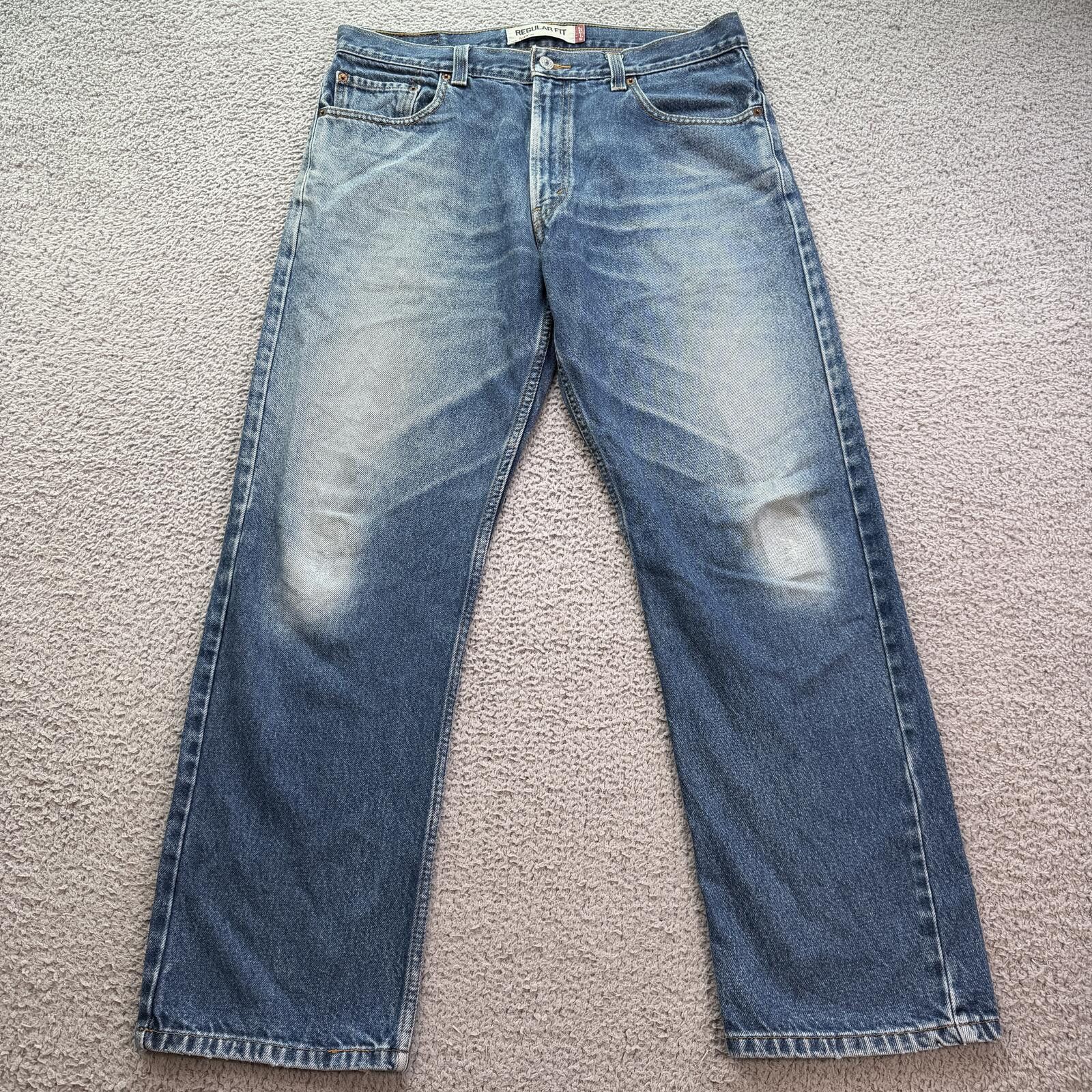 Levi's Vintage Y2K Levis 505 Regular Fit Straight Faded Jeans 36x30 Size US 36 / EU 52 - 1 Thumbnail
