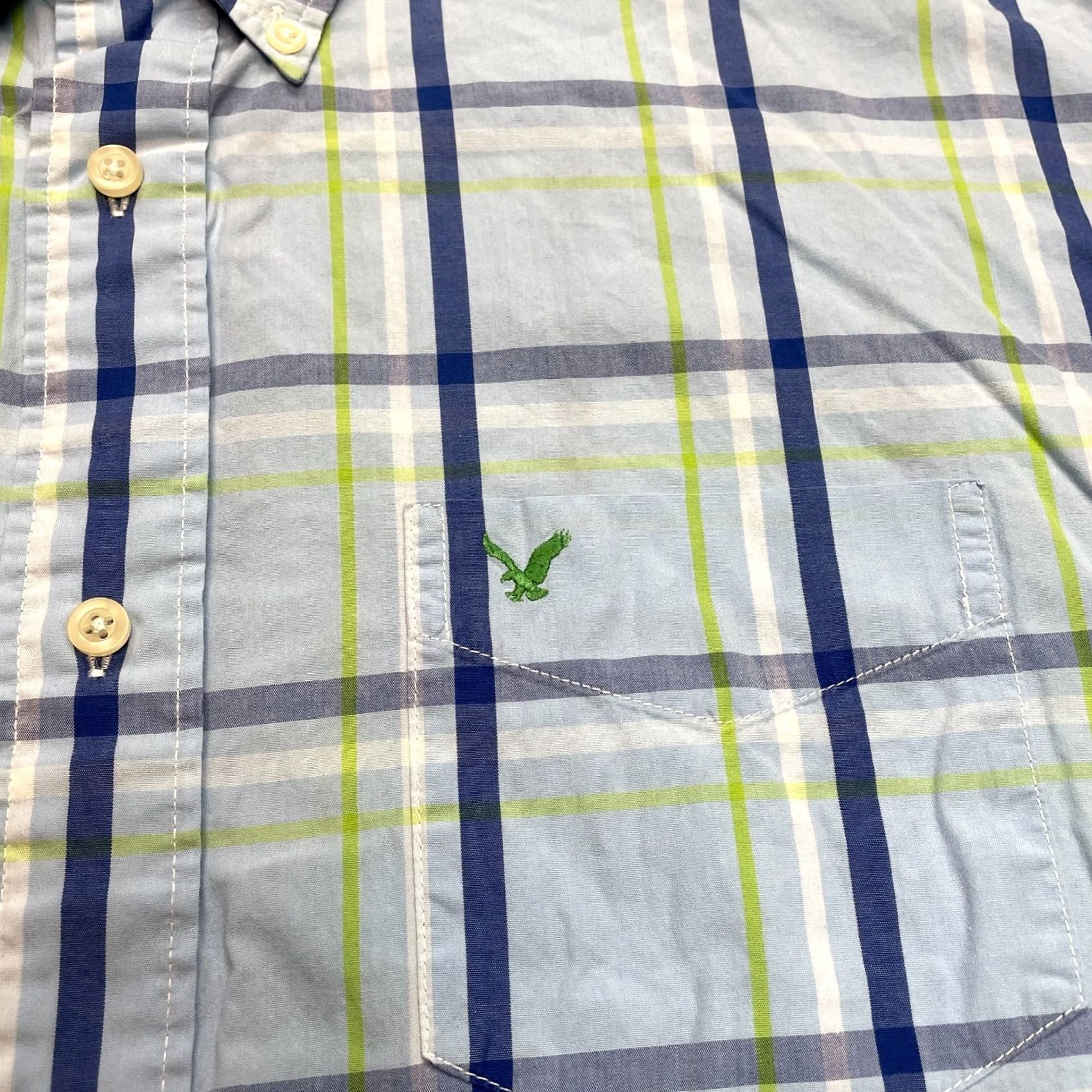 American Eagle Outfitters American Eagle Outfitters Shirt Mens 2XL Blue Plaid Long Sleeve Button-Down Collar Size US XXL / EU 58 / 5 - 3 Thumbnail