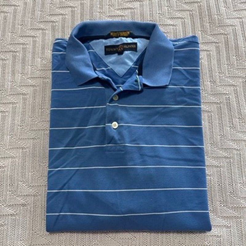 Tommy Hilfiger Tommy Hilfiger blue striped polo size M Size US M / EU 48-50 / 2 - 1 Thumbnail