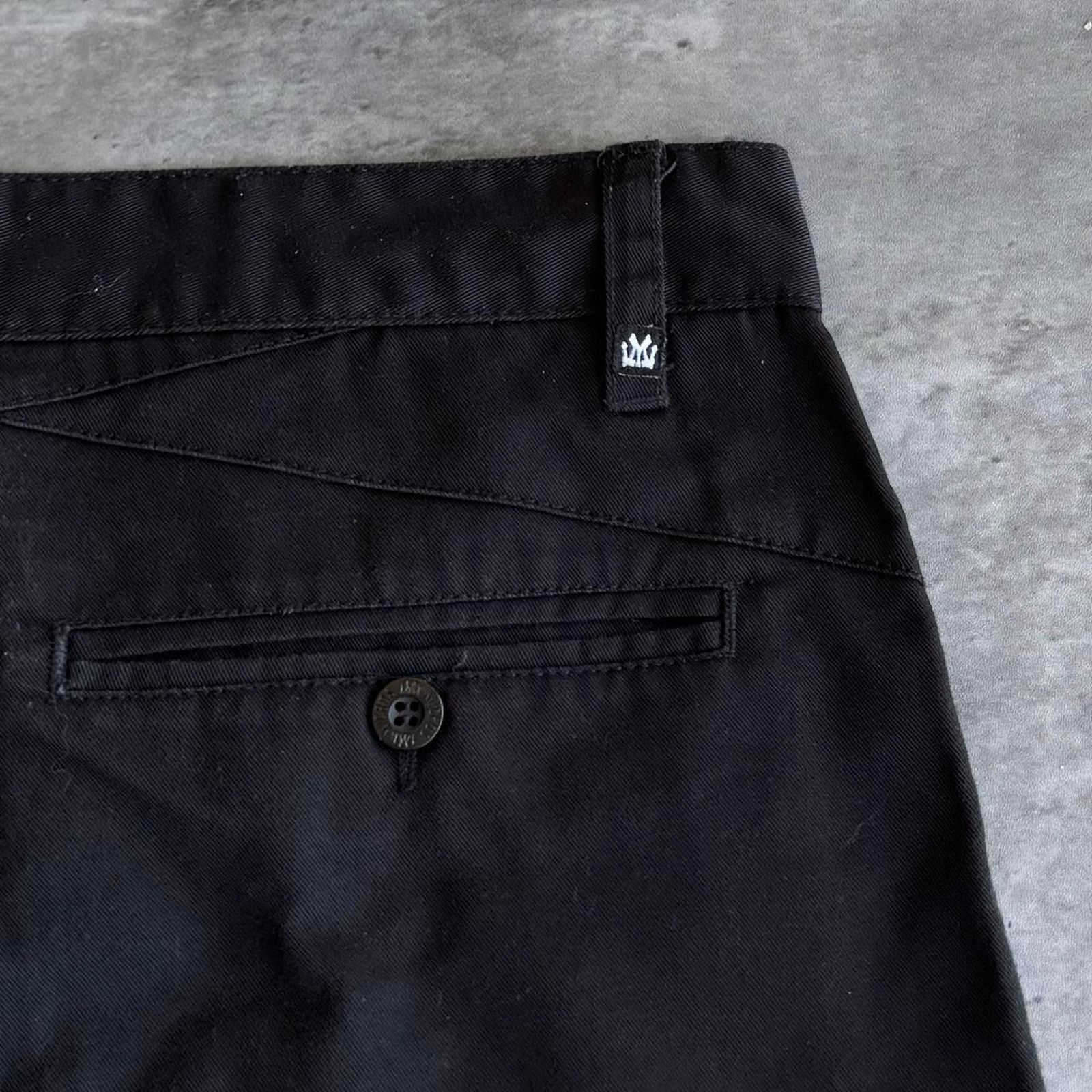 Japanese Brand × Vintage Vintage Y2K Black Casual Chino Embroidered Skinny Fit Pants Size US 32 / EU 48 - 3 Thumbnail