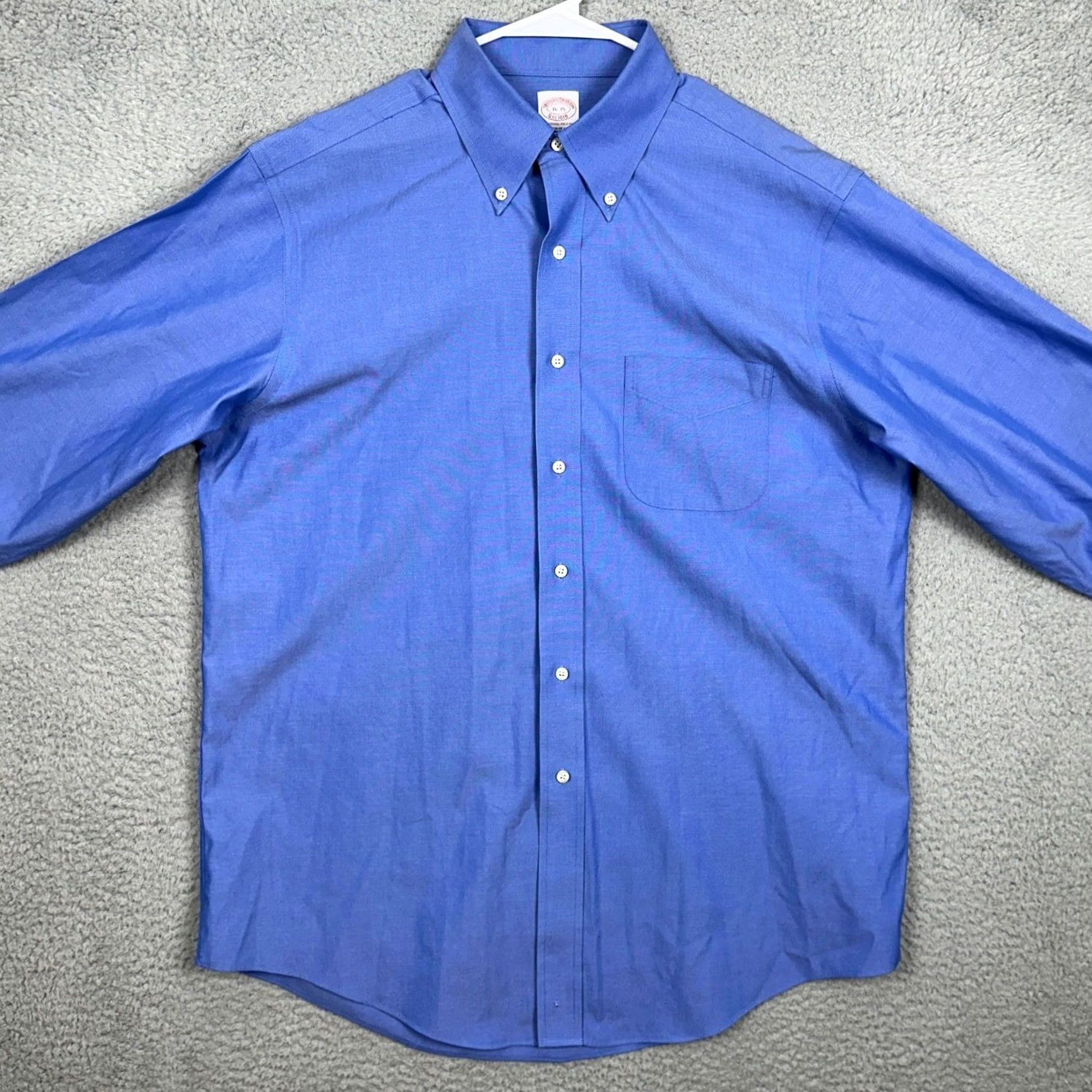 Brooks Brothers Brooks Brothers Supima Cotton Dress Shirt Men Blue Regular Fit Button Down 16-35 Size 42R - 3 Thumbnail