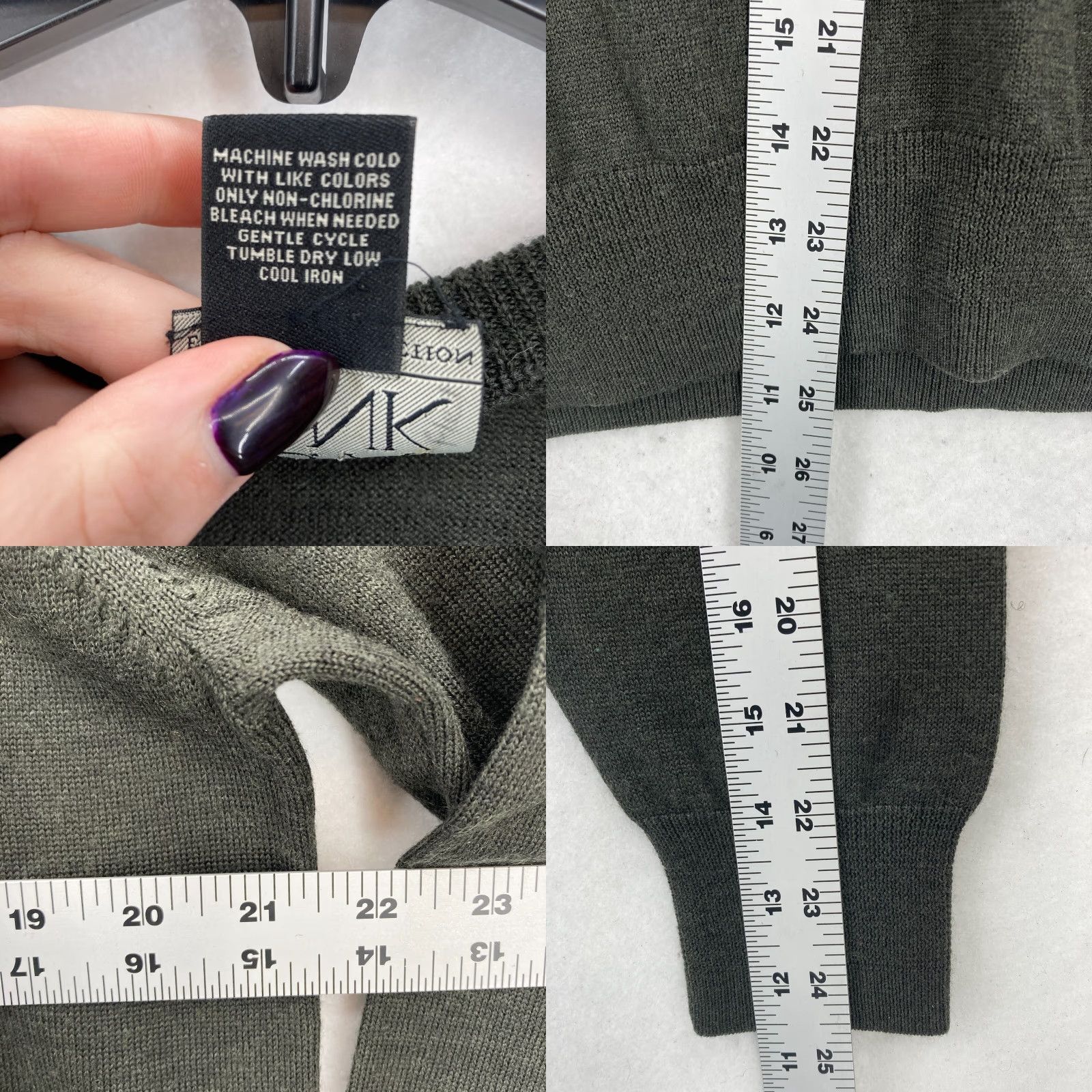 Jos. A. Bank Jos. A. Bank Merino Wool Blend Sweater Mens Medium Dark Green Long Sleeve V Neck Size US M / EU 48-50 / 2 - 8 Thumbnail