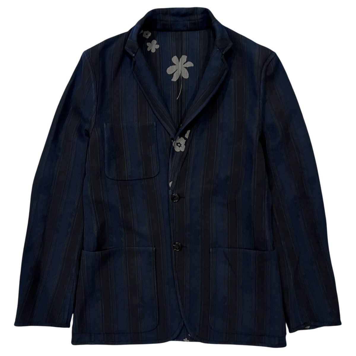Hermes HERMÈS Reversible Flower Painted Blazer Size 48S - 2 Thumbnail