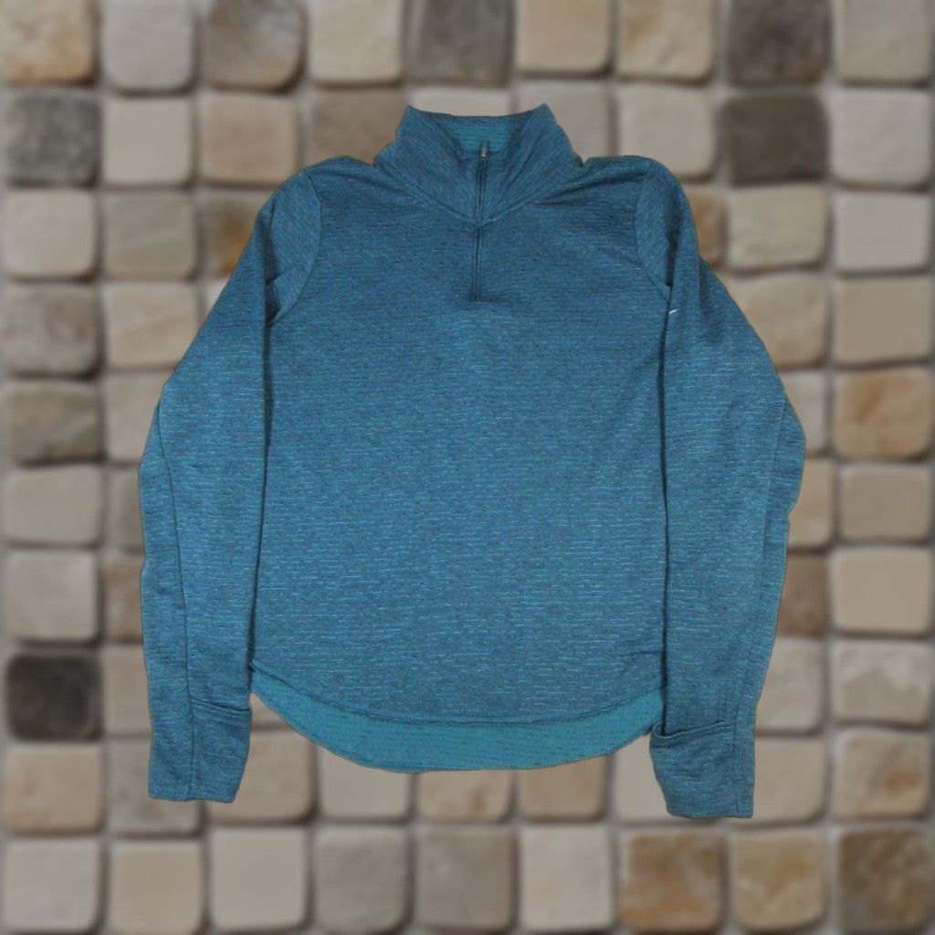 Nike Nike Dri-FIT Running Sweater Womens Large Blue Zip Mock Neck Pullover Activewear Nike Dri-FIT Womens Large Blue Running & Jogging 90s? Size L / US 10 / IT 46 - 1 Thumbnail