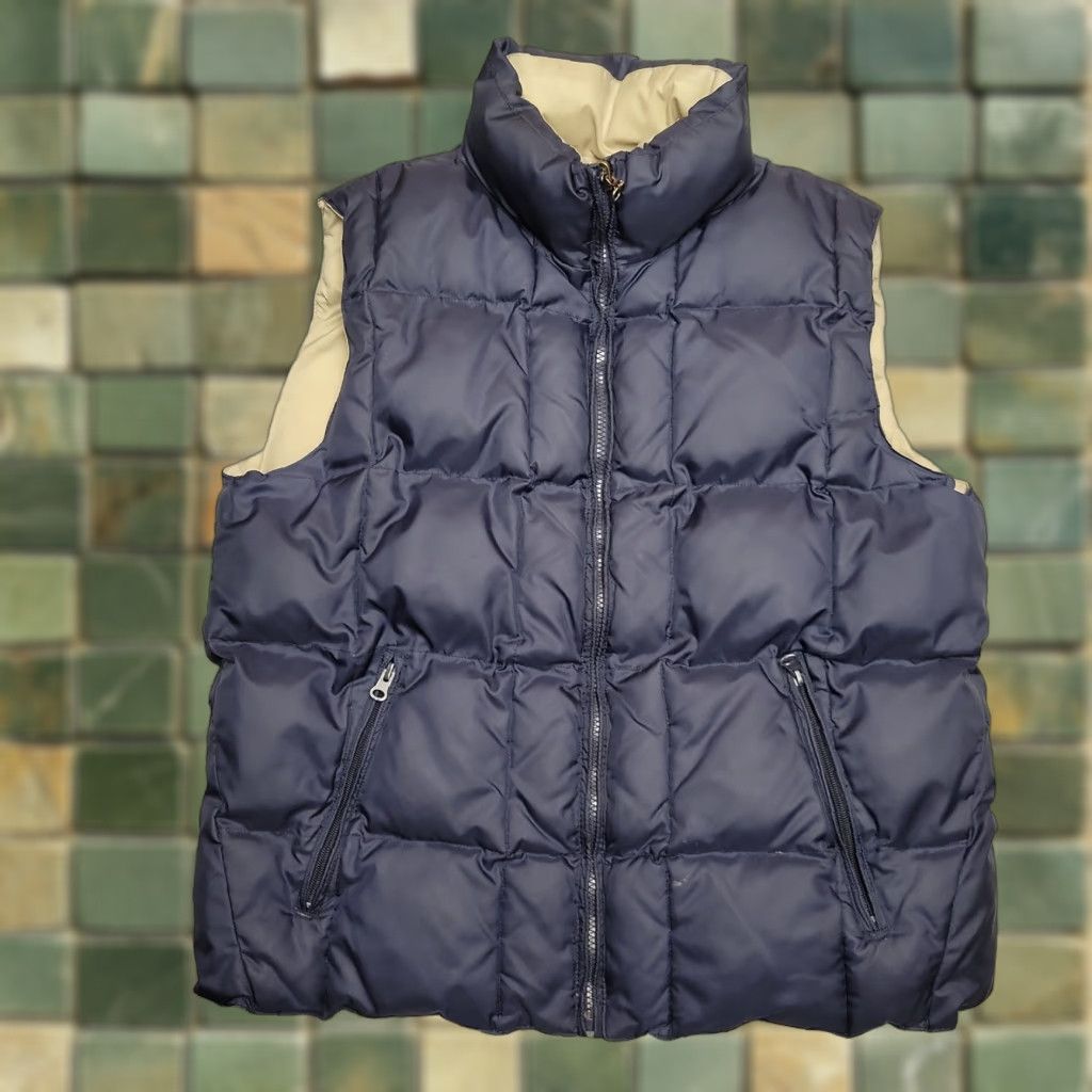 Vintage VINTAGE Silver Rider Down Puffer Vest Men L Blue Reversible 80s 90s Wind-Resistant Full Zip Sleeveless Mens Size US L / EU 52-54 / 3 - 1 Thumbnail