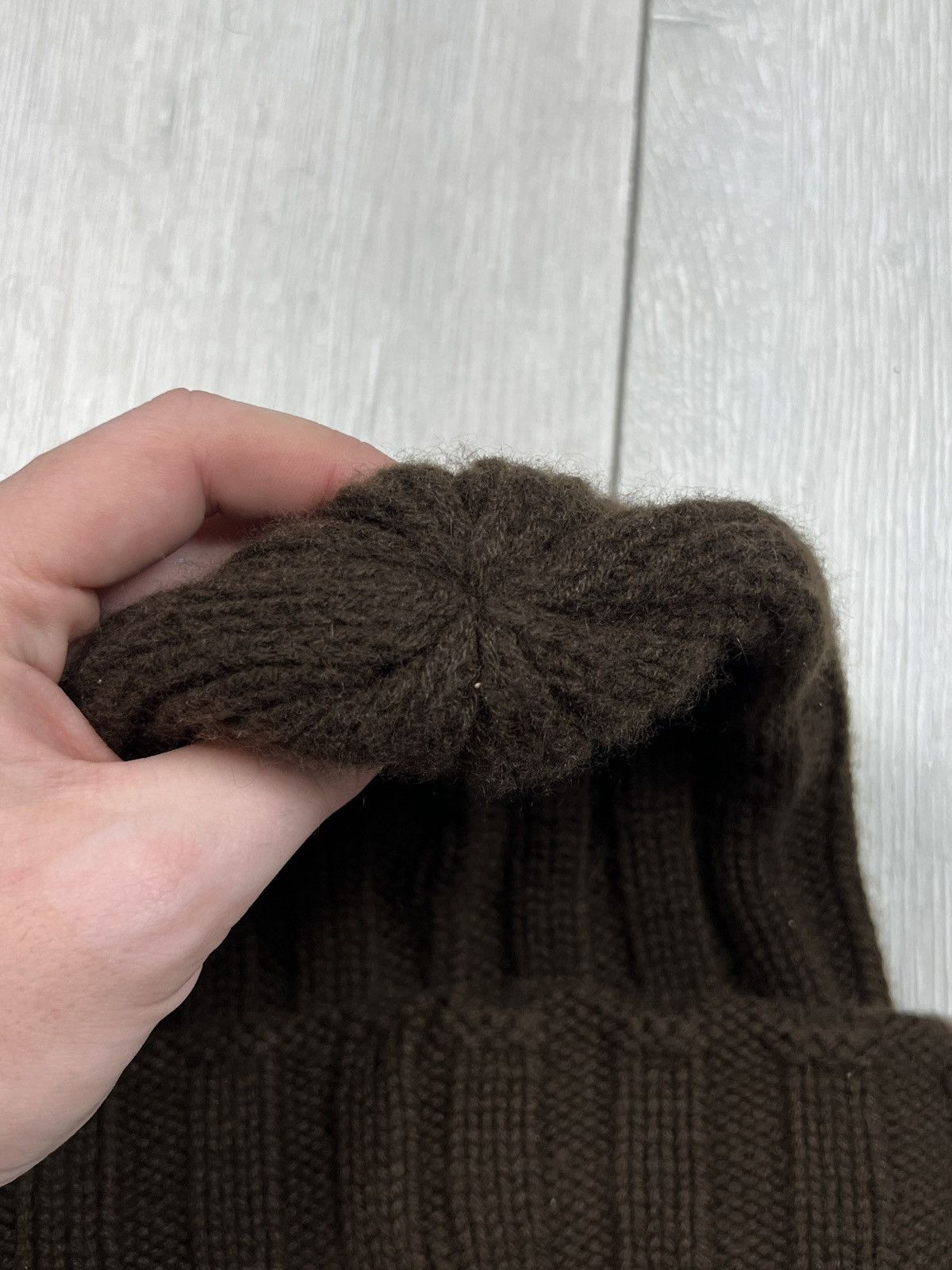 Colombo Colombo Cashmere Ribbed Knit Cap Hat (Y0087) Size ONE SIZE - 4 Thumbnail