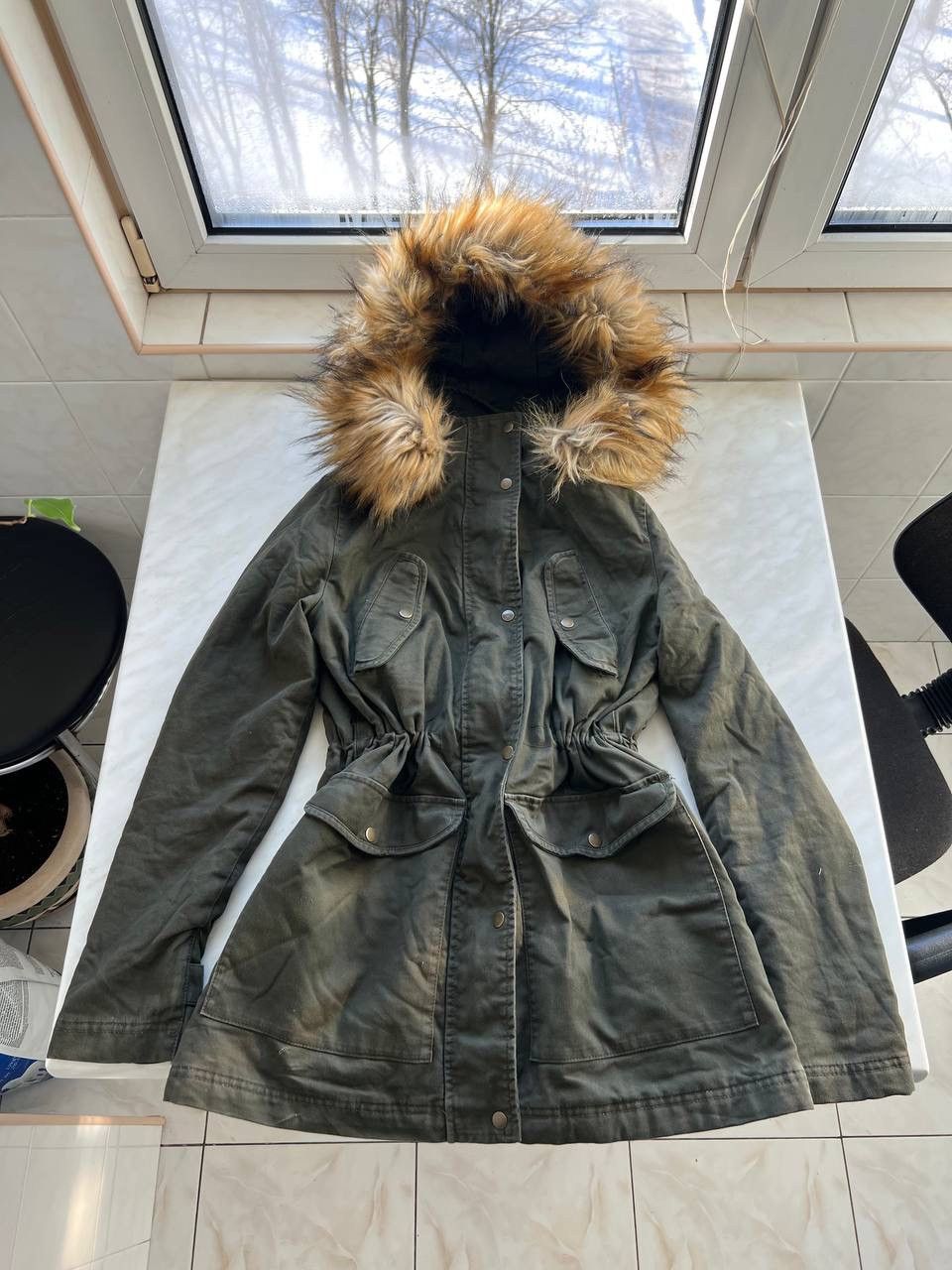 Diesel VINTAGE DIESEL FUR JACKET PARKA OLIVE KHAKI AVANT-GARDE Size M / US 6-8 / IT 42-44 - 1 Thumbnail