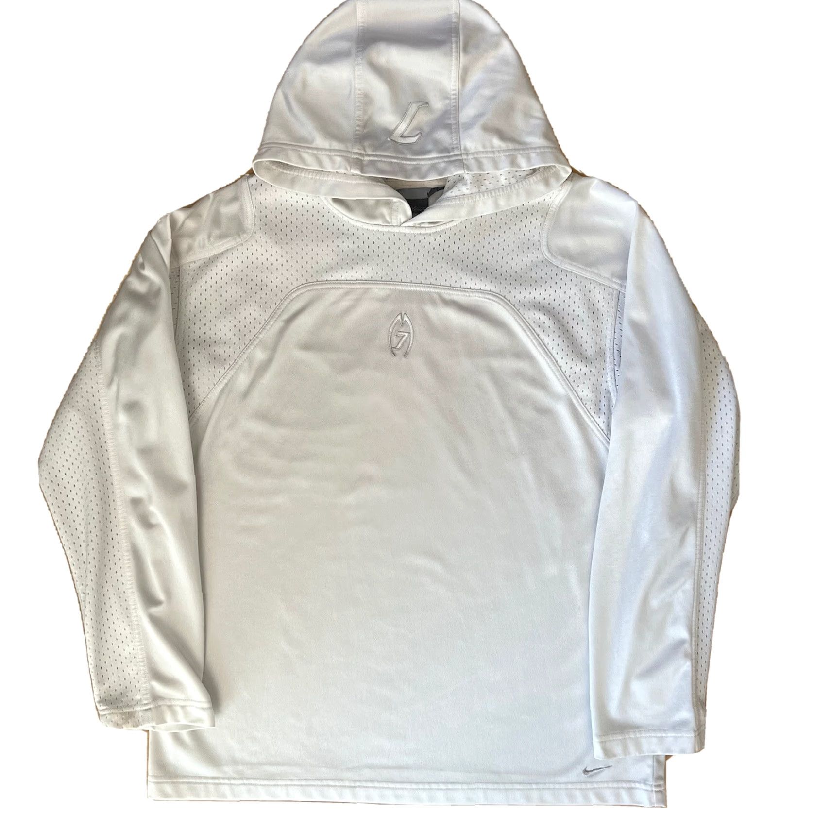 Nike VINTAGE Nike Michael Vick Hoodie L White 90s Sportswear Pullover Swoosh Nike Sportswear Logo Embroidered Men Size US L / EU 52-54 / 3 - 2 Thumbnail