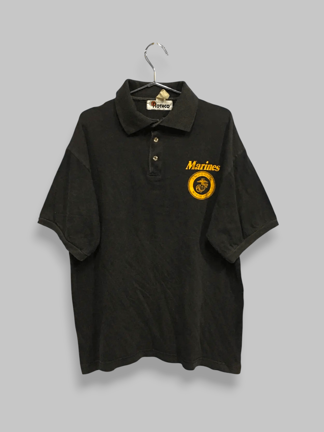 Vintage Vintage 90s US Marines Corps promo t shirt collar RARE Size US L / EU 52-54 / 3 - 1 Thumbnail