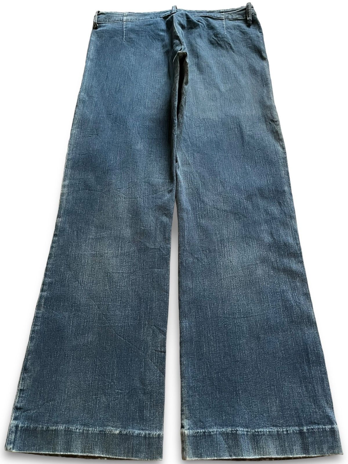 45rpm × Japanese Brand Vintage Japanese 45Rpm Bootcut Rip Blue Wash Jeans Size US 30 / EU 46 - 2 Thumbnail