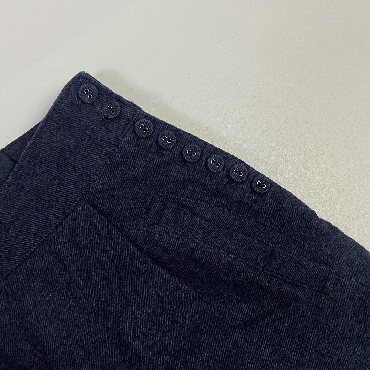 Beams Plus BEAMS HEART Navy Pleated Wide Leg Pants S Size US 28 / EU 44 - 3 Thumbnail