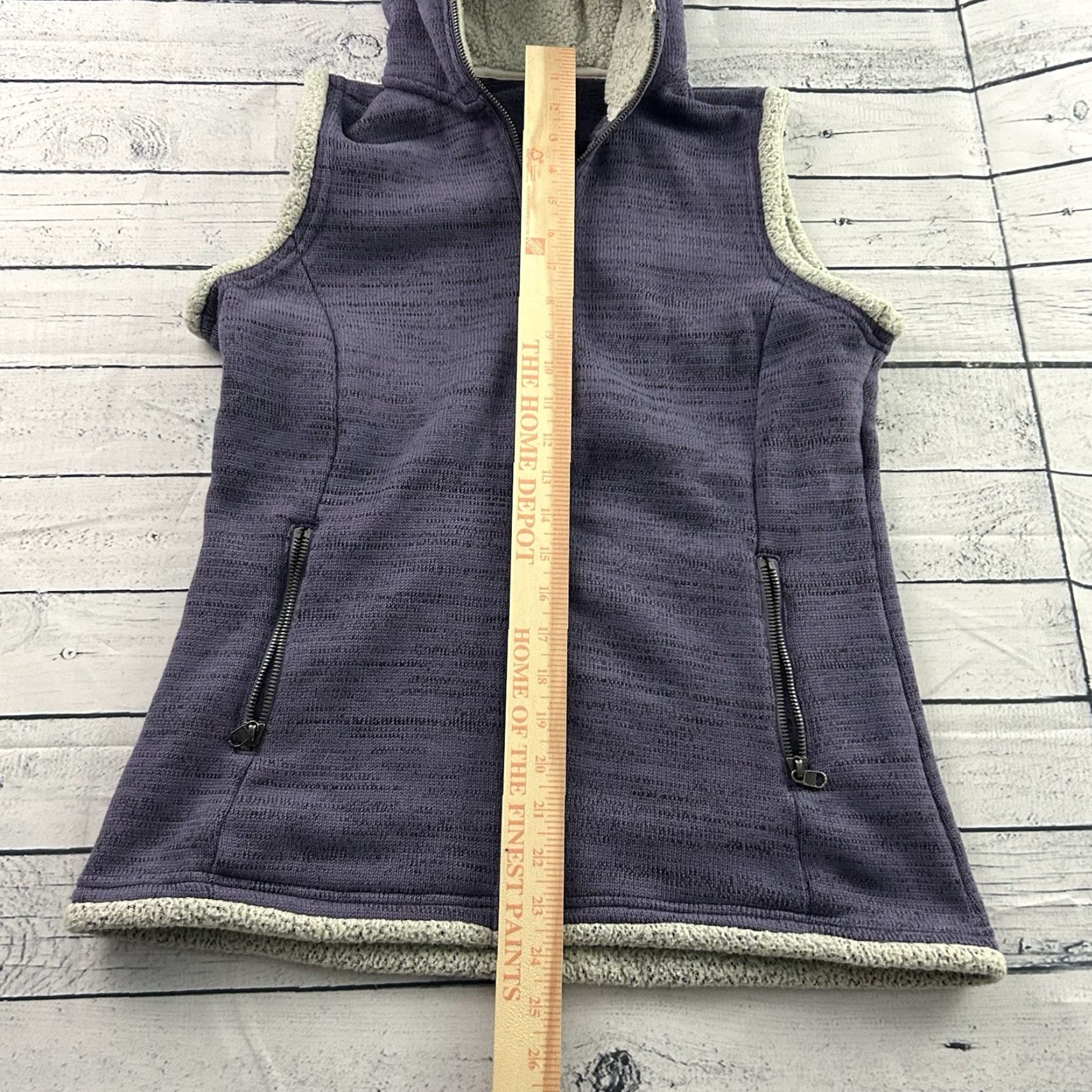 Vintage Kuhl Full Zip Alaska Hooded Sherpa Lined Vest Women's Medium Purple Size M / US 6-8 / IT 42-44 - 2 Thumbnail