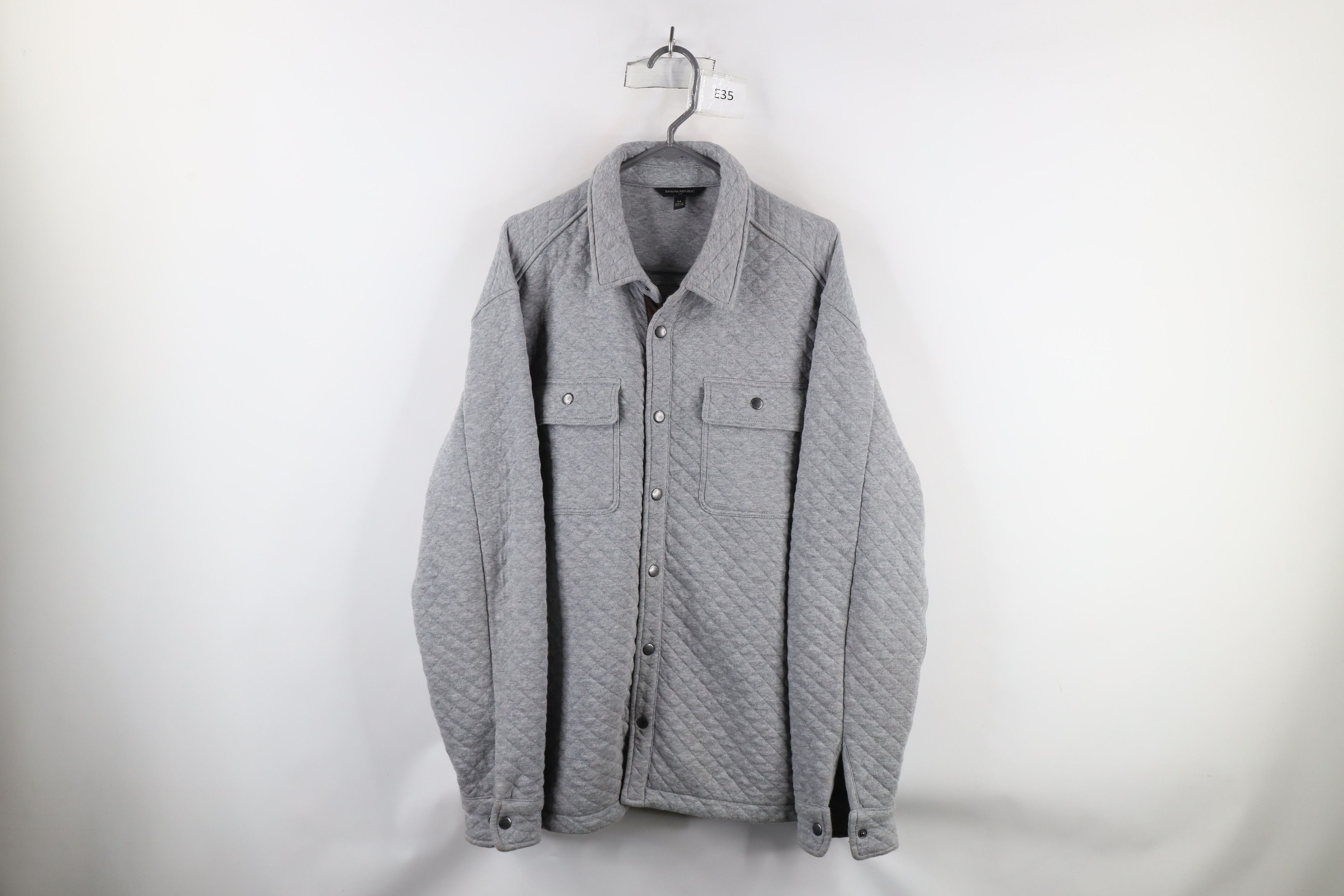 Banana Republic × Vintage Banana Republic Button Shirt Jacket Jac Shirt Heather Gray Size US XL / EU 56 / 4 - 1 Thumbnail