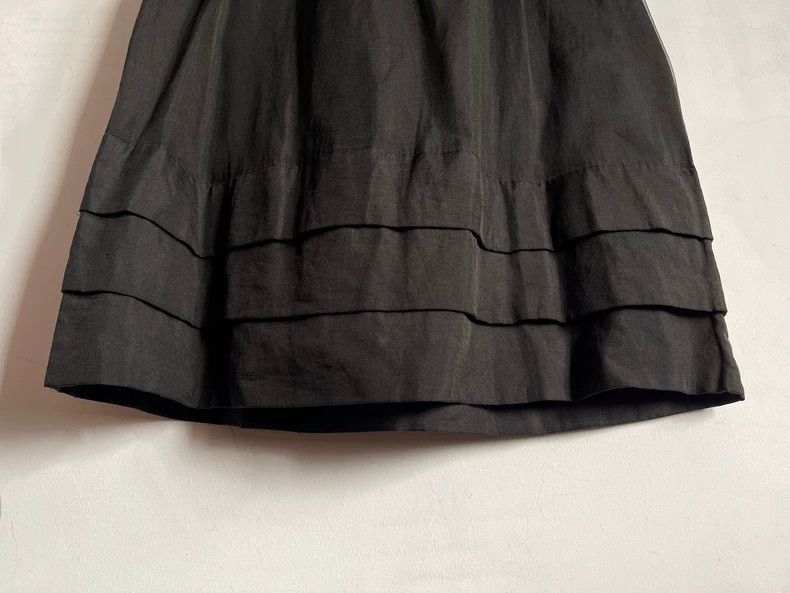Comme des Garcons Comme des Garcons size M Black heavy silk cake pleated lon Size 22" - 8 Thumbnail