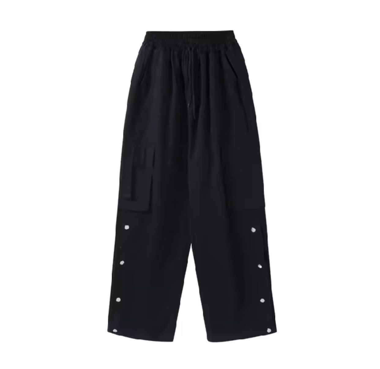 Designer × Japanese Brand Button Drawstring Cargo Pants European American Style Size US 26 / EU 42 - 4 Thumbnail