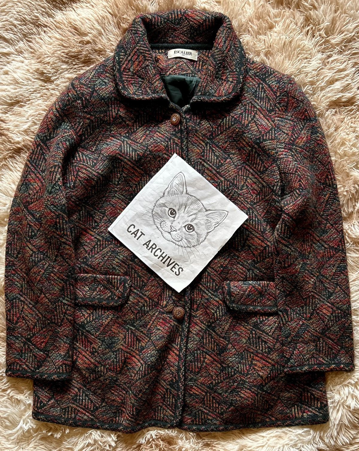 Missoni CRAZY VINTAGE ESCALIER MISSONI STYLED LONG WOOLLEN COAT Size US L / EU 52-54 / 3 - 11 Thumbnail
