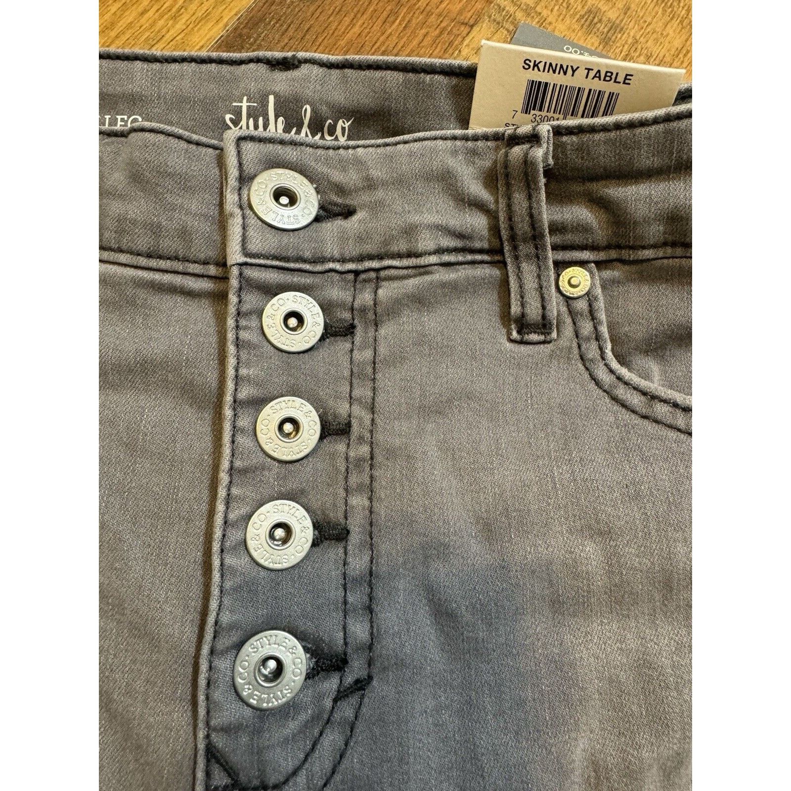 Other Style & Co Button Fly High Rise Skinny Ankle Jeans Size 10 Size 32" / US 10 / IT 46 - 2 Thumbnail