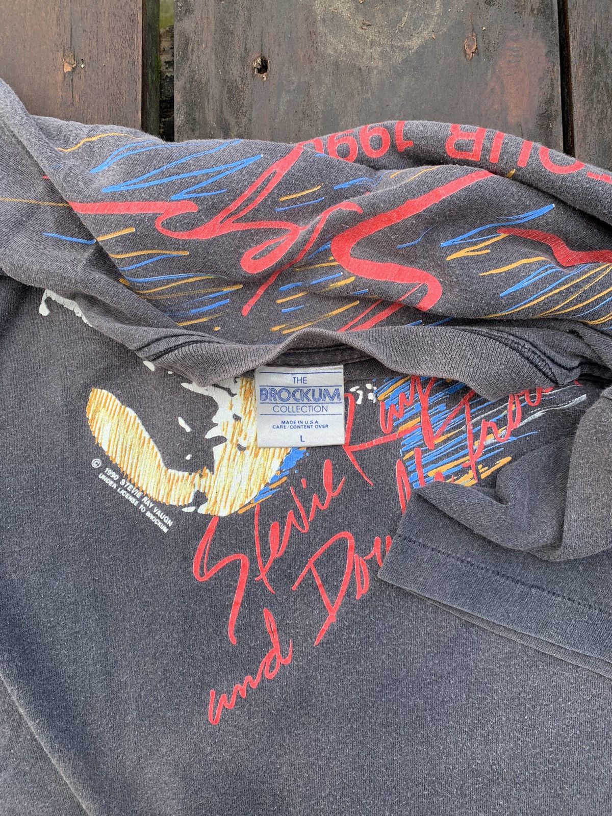 Band Tees × Brockum × Vintage 90’s Stevie Ray Vaughan vintage tshirt Size US L / EU 52-54 / 3 - 4 Thumbnail