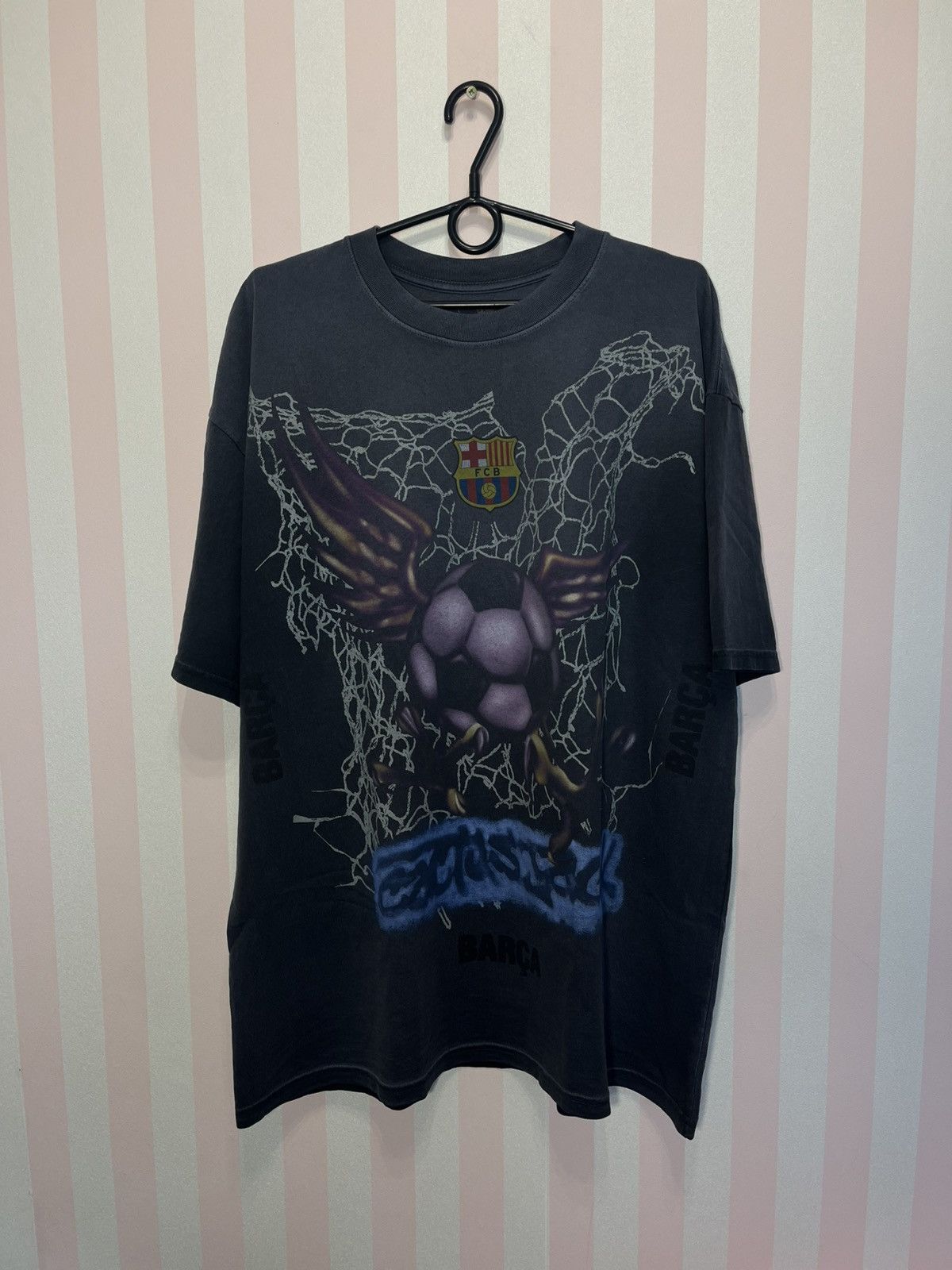 Travis Scott Cactus Jack x FC Barcelona Washed Acid Print Tee Size US XL / EU 56 / 4 - 1 Thumbnail