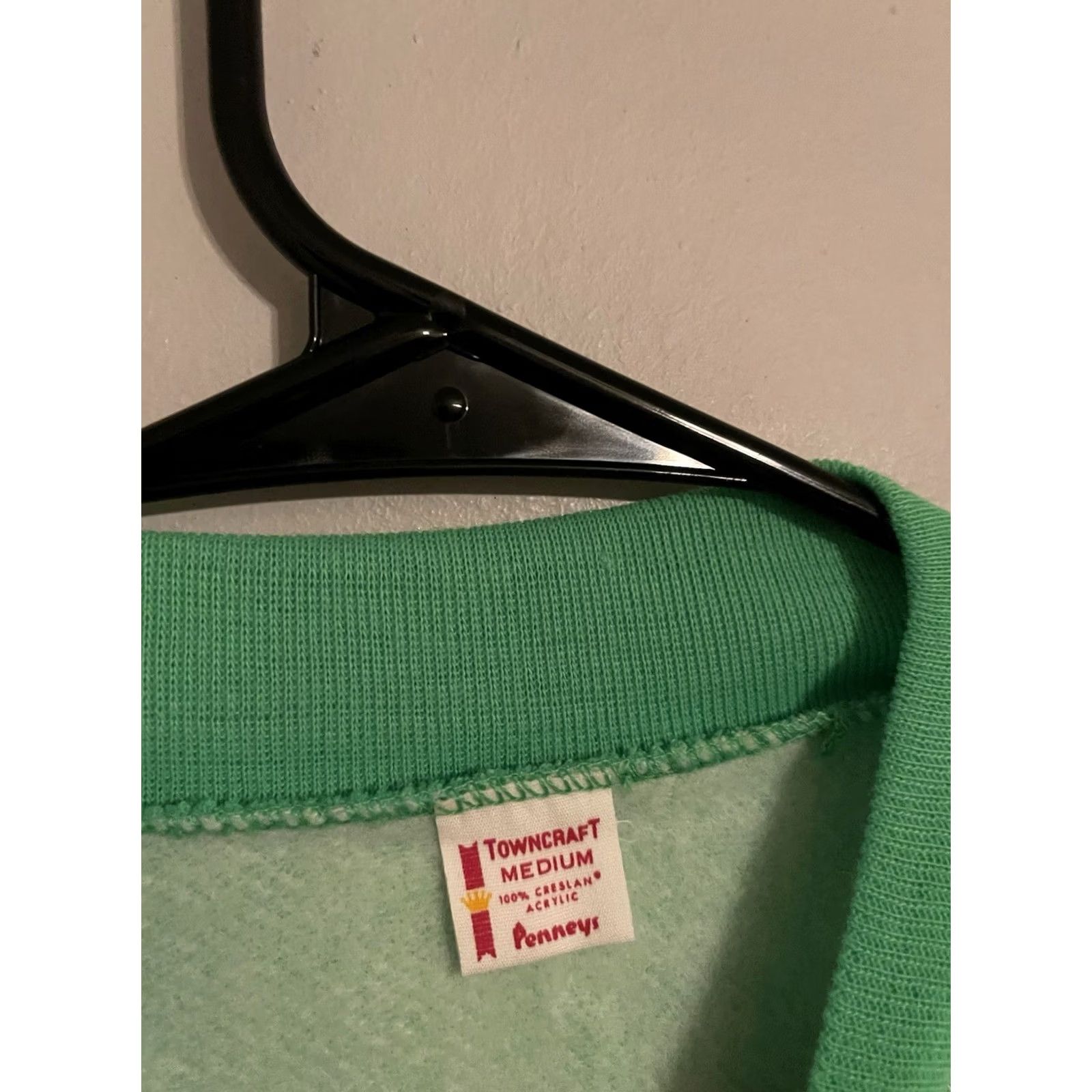 Vintage VTG 60s Towncraft Penneys Lime Green Creslan Acrylic S/S Sweatshirt Adult M Green/Creslan 1960s VTG Towncraft Penneys Mens Womens Size US M / EU 48-50 / 2 - 3 Thumbnail